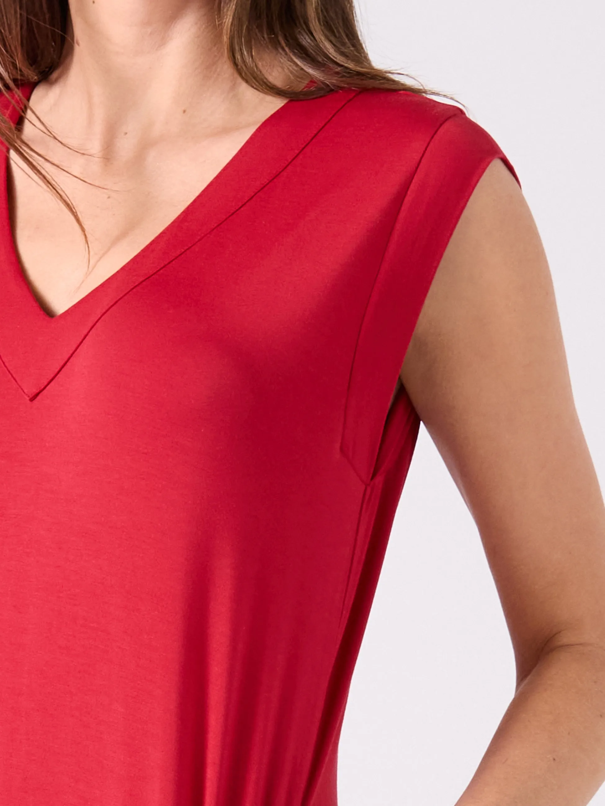 Everly V Neck Maxi Dress - Cherry sold by Dharma Bums product image thumbnail 2