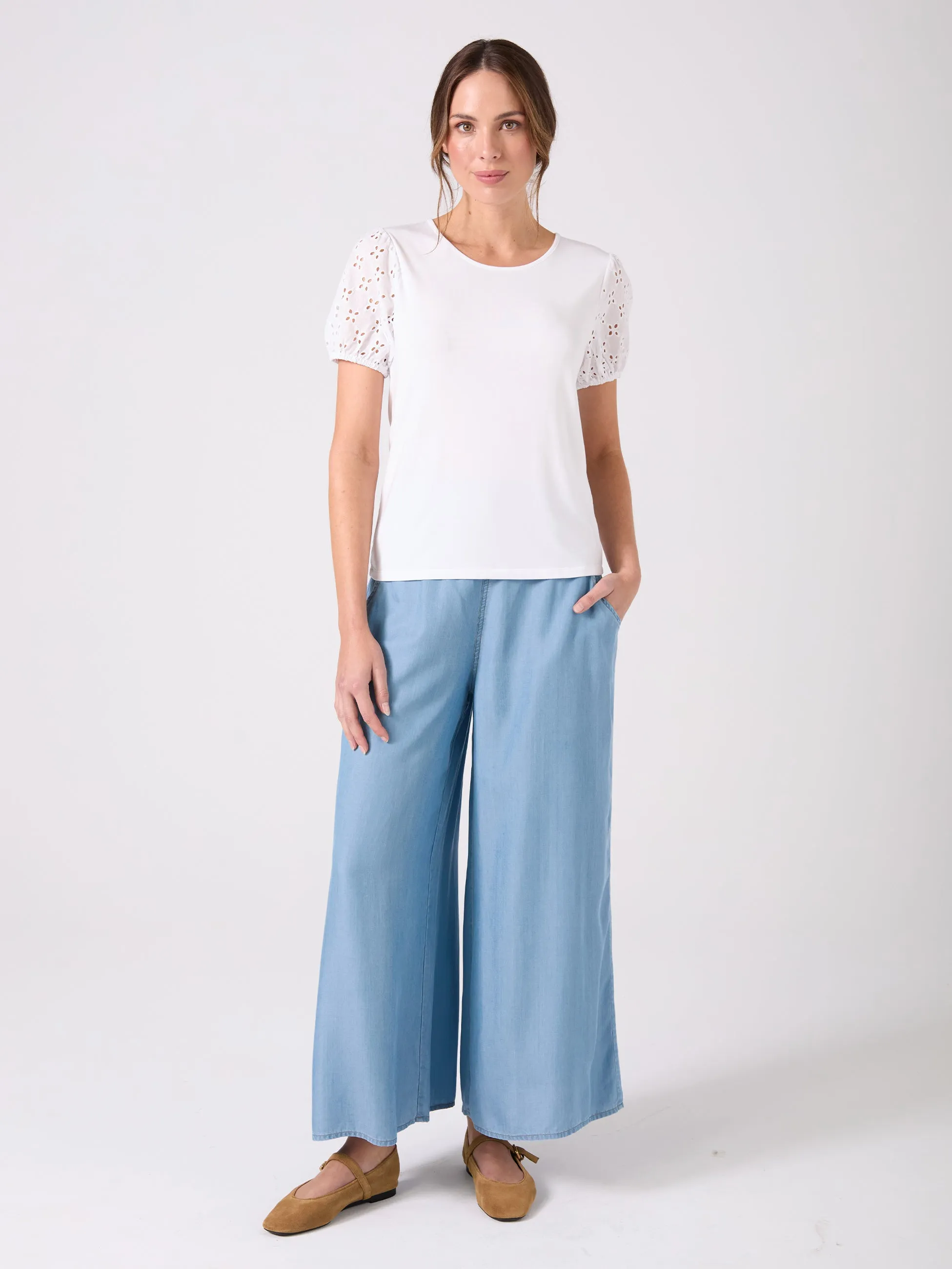 Broderie Anglaise Top - White sold by Dharma Bums product image thumbnail 2