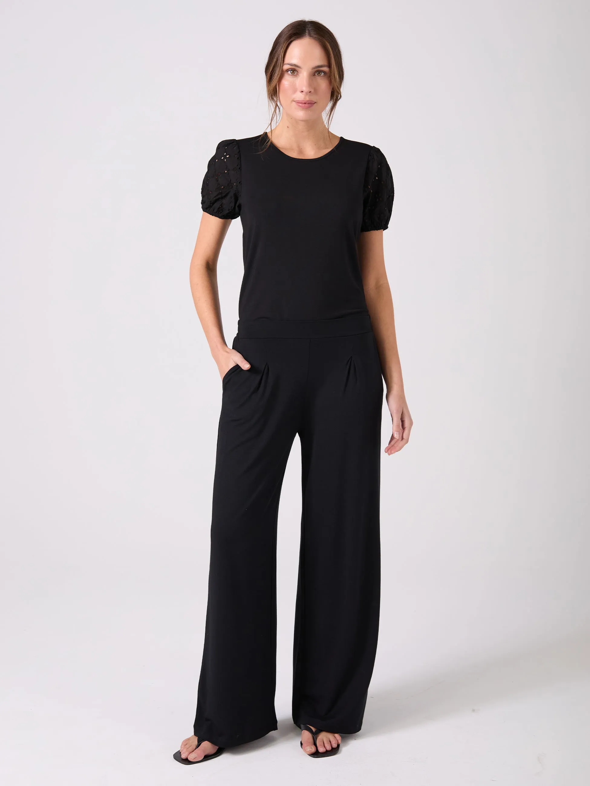 Broderie Anglaise Top - Black sold by Dharma Bums product image thumbnail 3