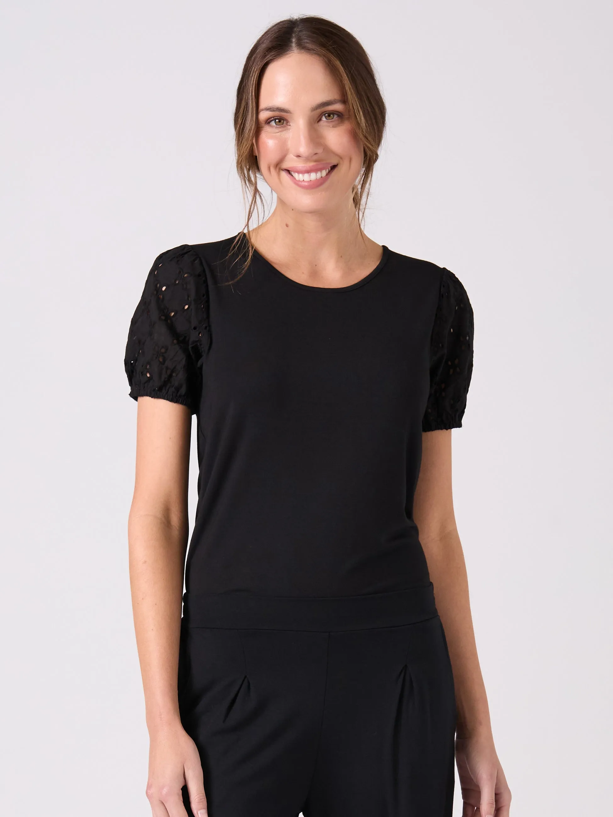 Broderie Anglaise Top - Black sold by Dharma Bums product image thumbnail 5