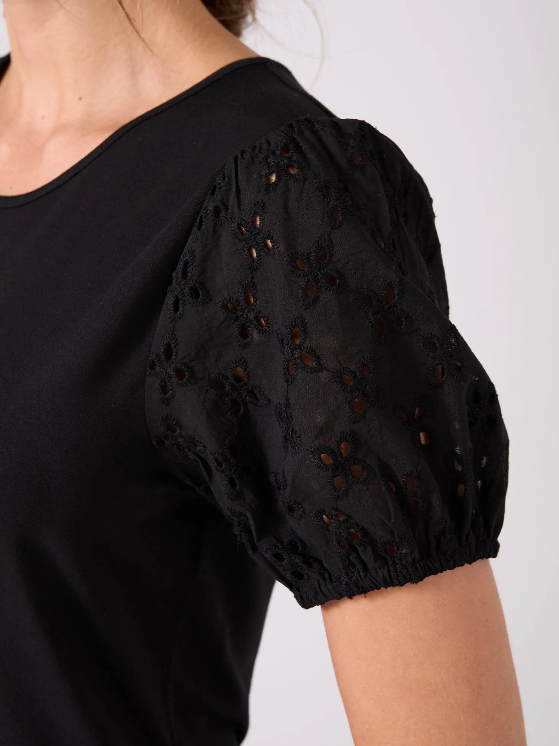 Broderie Anglaise Top - Black sold by Dharma Bums product image thumbnail 2