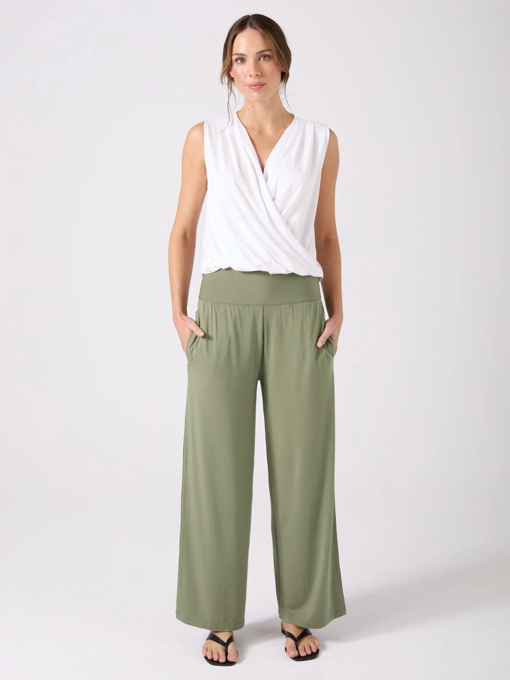 Nomad Modal Wide Leg Pant - Willow sold by Dharma Bums product image thumbnail 4