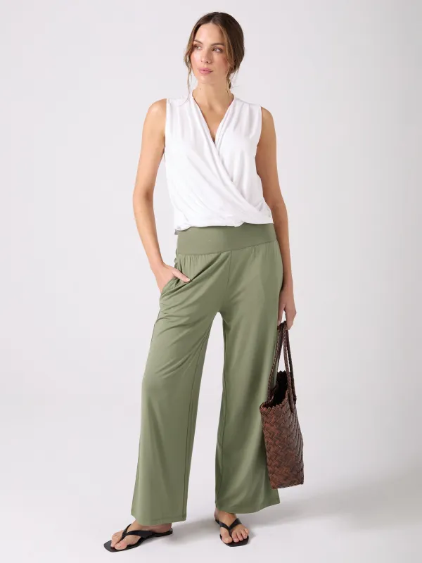 Nomad Modal Wide Leg Pant - Willow sold by Dharma Bums