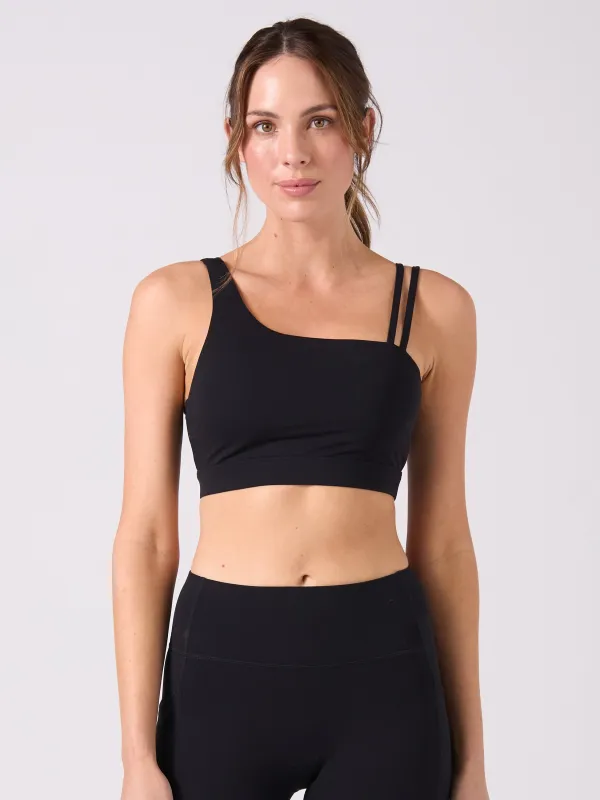 Elevate Double Strap Sports Bra - Black sold by Dharma Bums