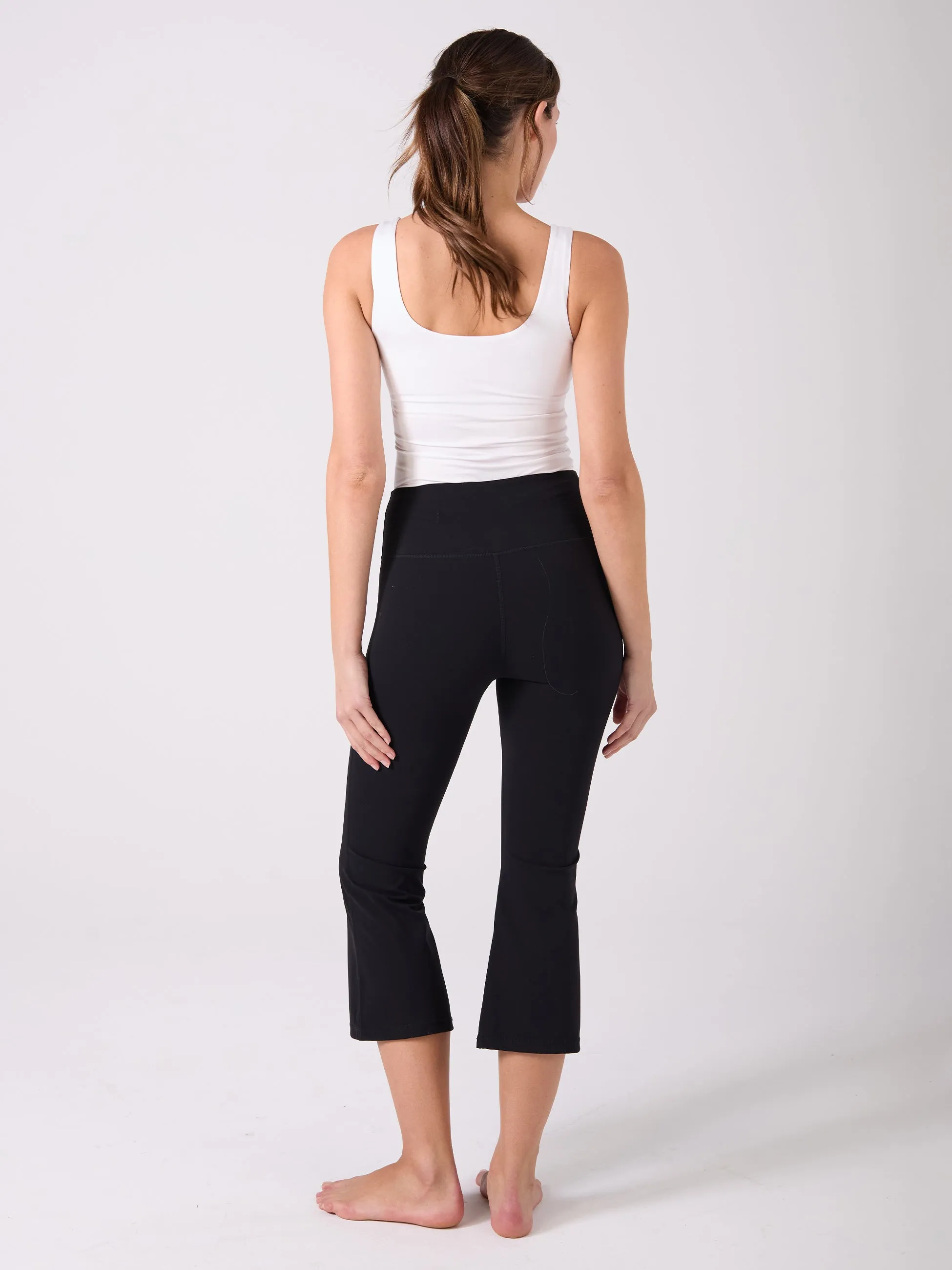 Soft Touch Crop Flare Legging - Black sold by Dharma Bums product image thumbnail 5