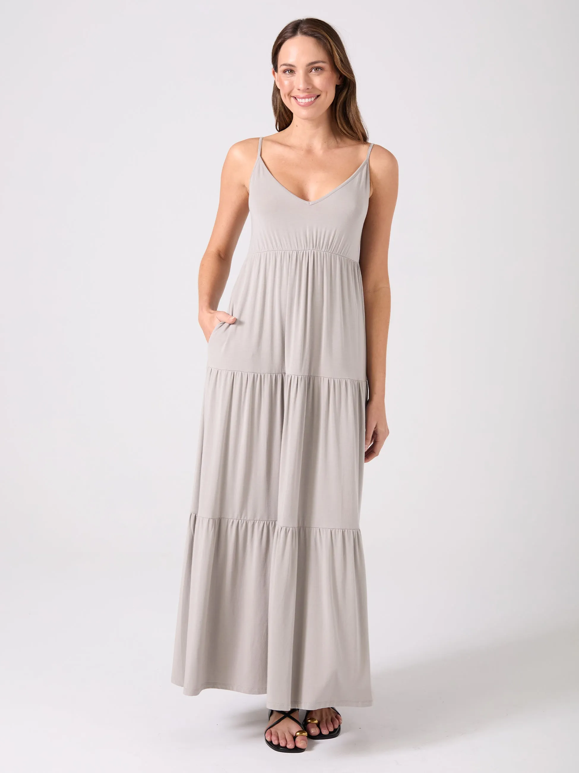 V Neck Gypsy Dress - Paloma sold by Dharma Bums