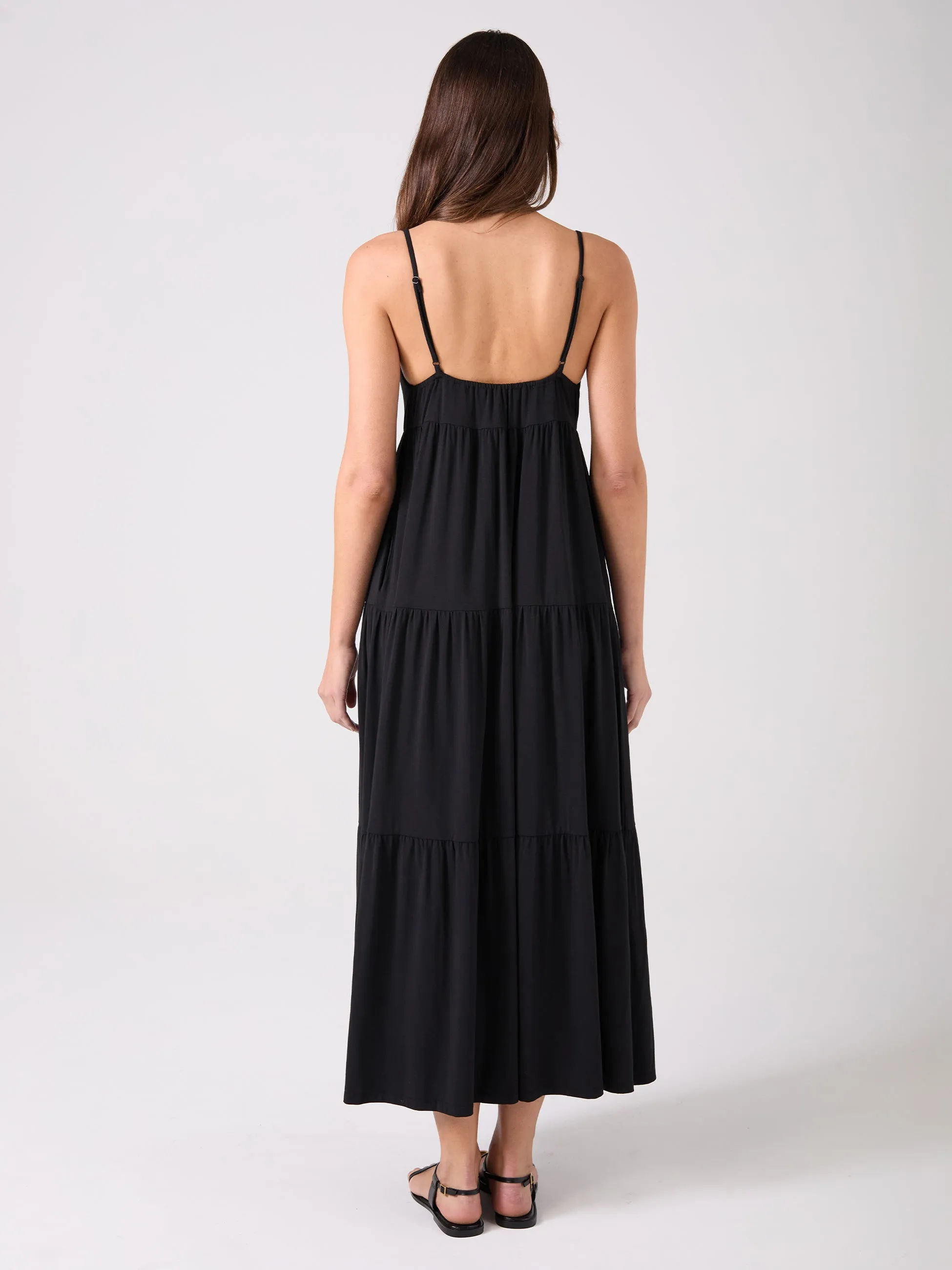 V Neck Gypsy Dress - Black sold by Dharma Bums product image thumbnail 3