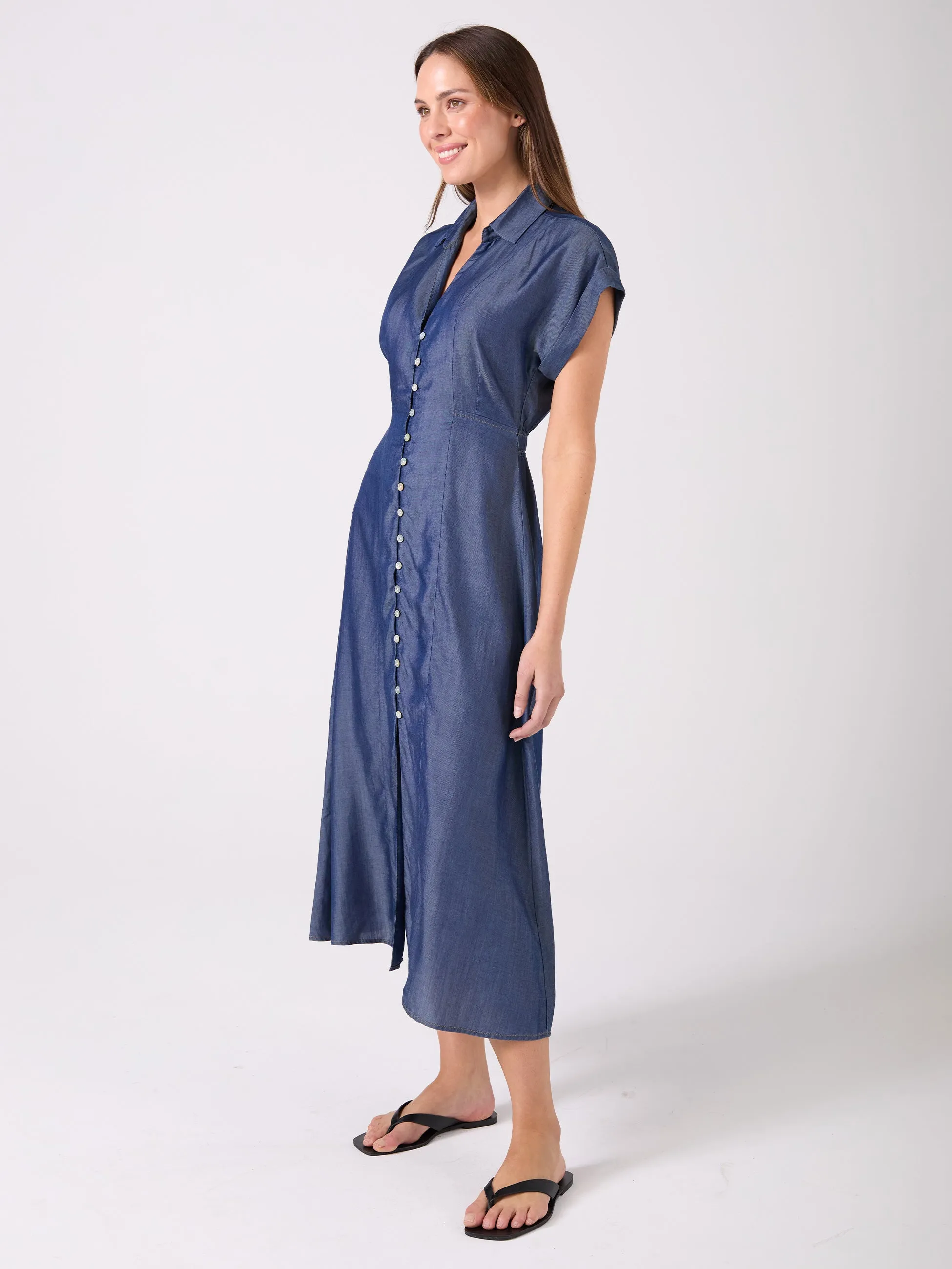Capri Denim Tencel Dress - Dark Denim sold by Dharma Bums product image thumbnail 2