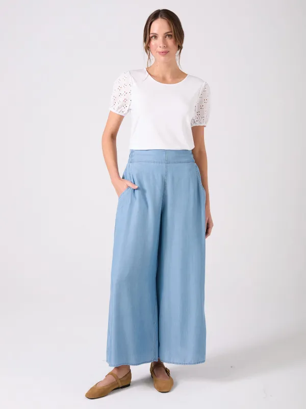 Emilia Tencel Denim Pant - Light Denim sold by Dharma Bums