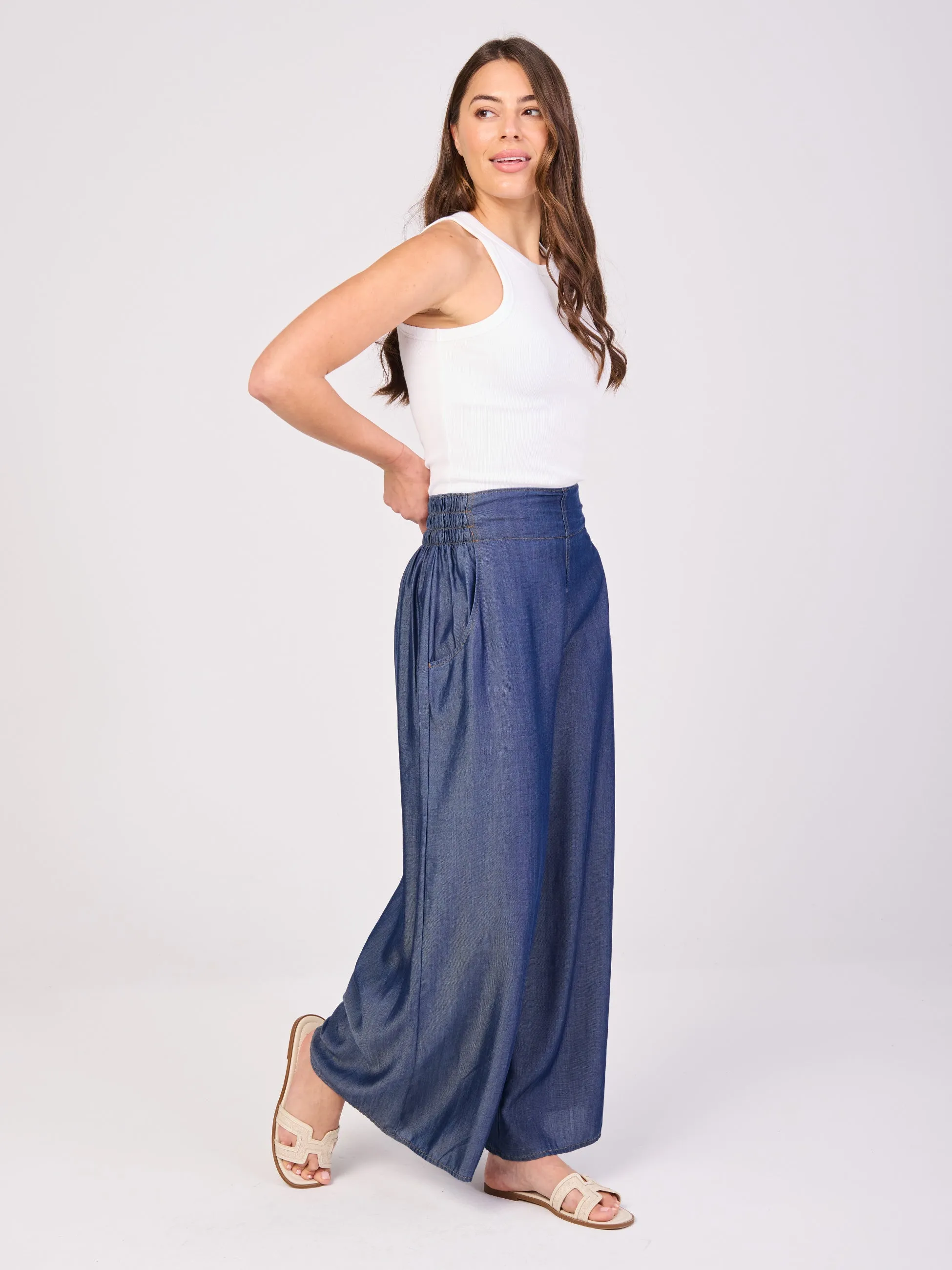 Emilia Tencel Denim Pant - Dark Denim sold by Dharma Bums product image thumbnail 2