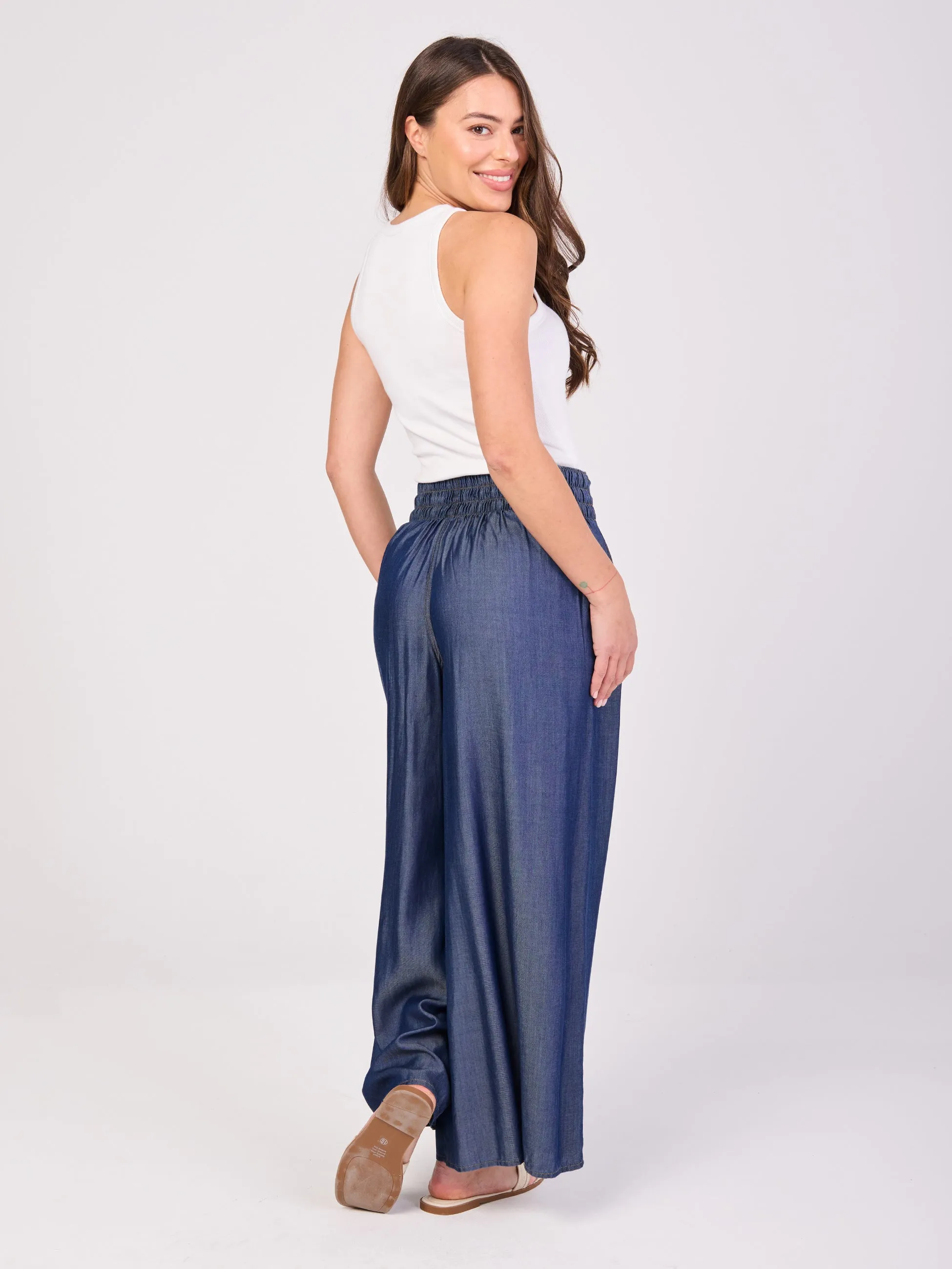 Emilia Tencel Denim Pant - Dark Denim sold by Dharma Bums product image thumbnail 3