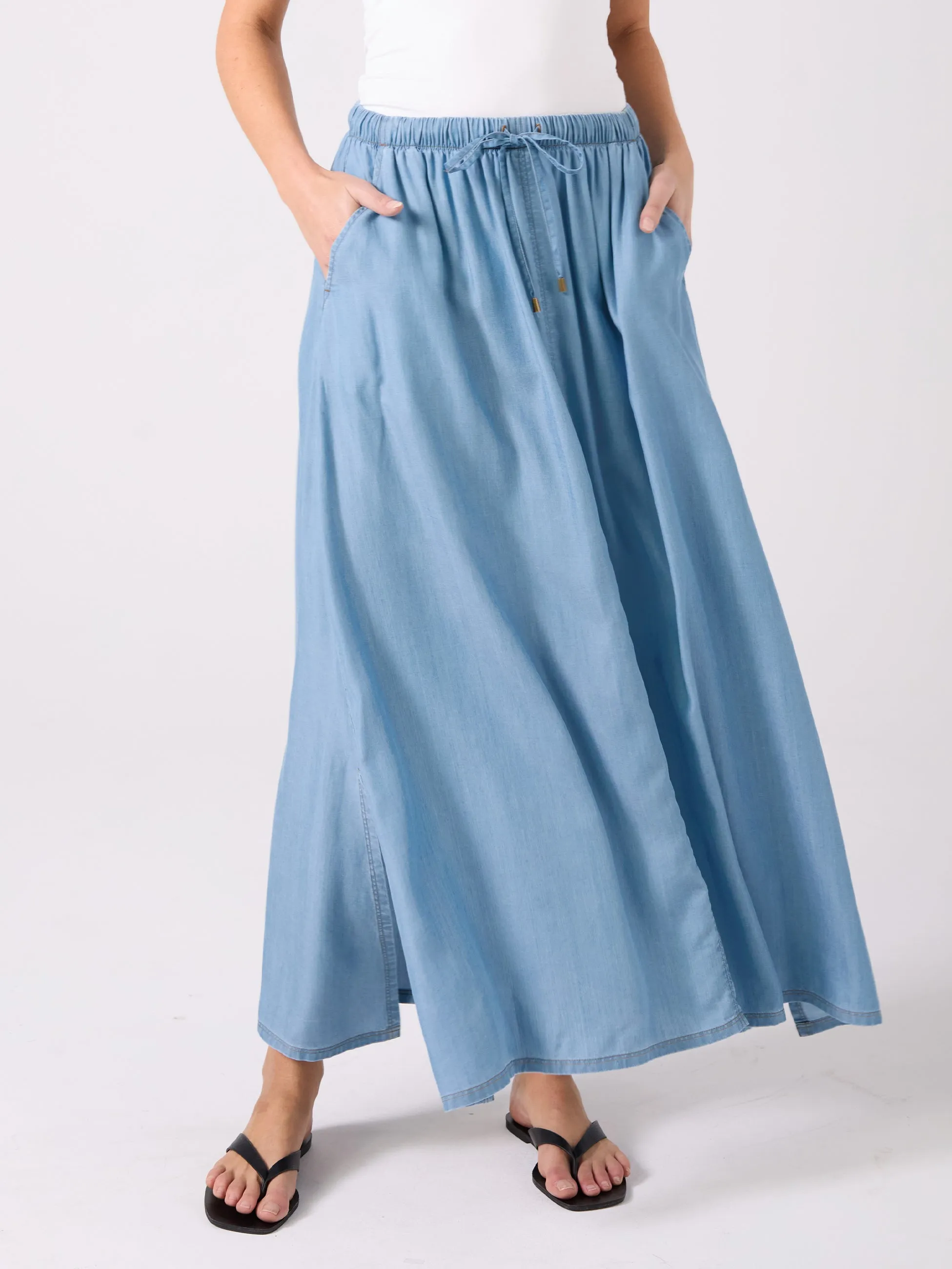 Tencel Millie Skirt - Light Denim sold by Dharma Bums product image thumbnail 4