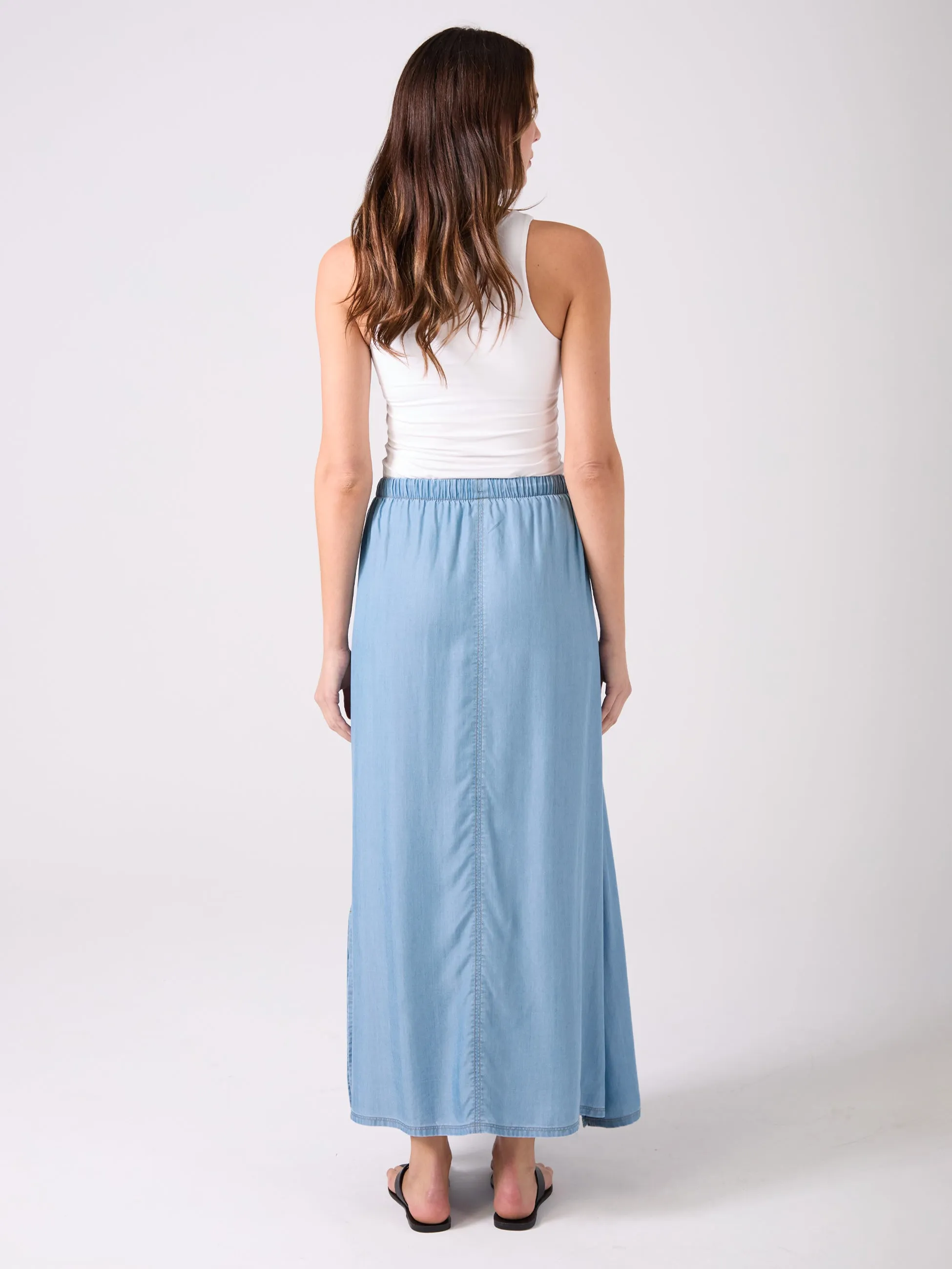 Tencel Millie Skirt - Light Denim sold by Dharma Bums product image thumbnail 3