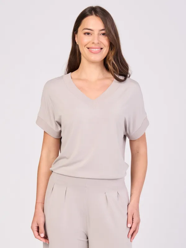 Simone V  Neck Top- Paloma sold by Dharma Bums