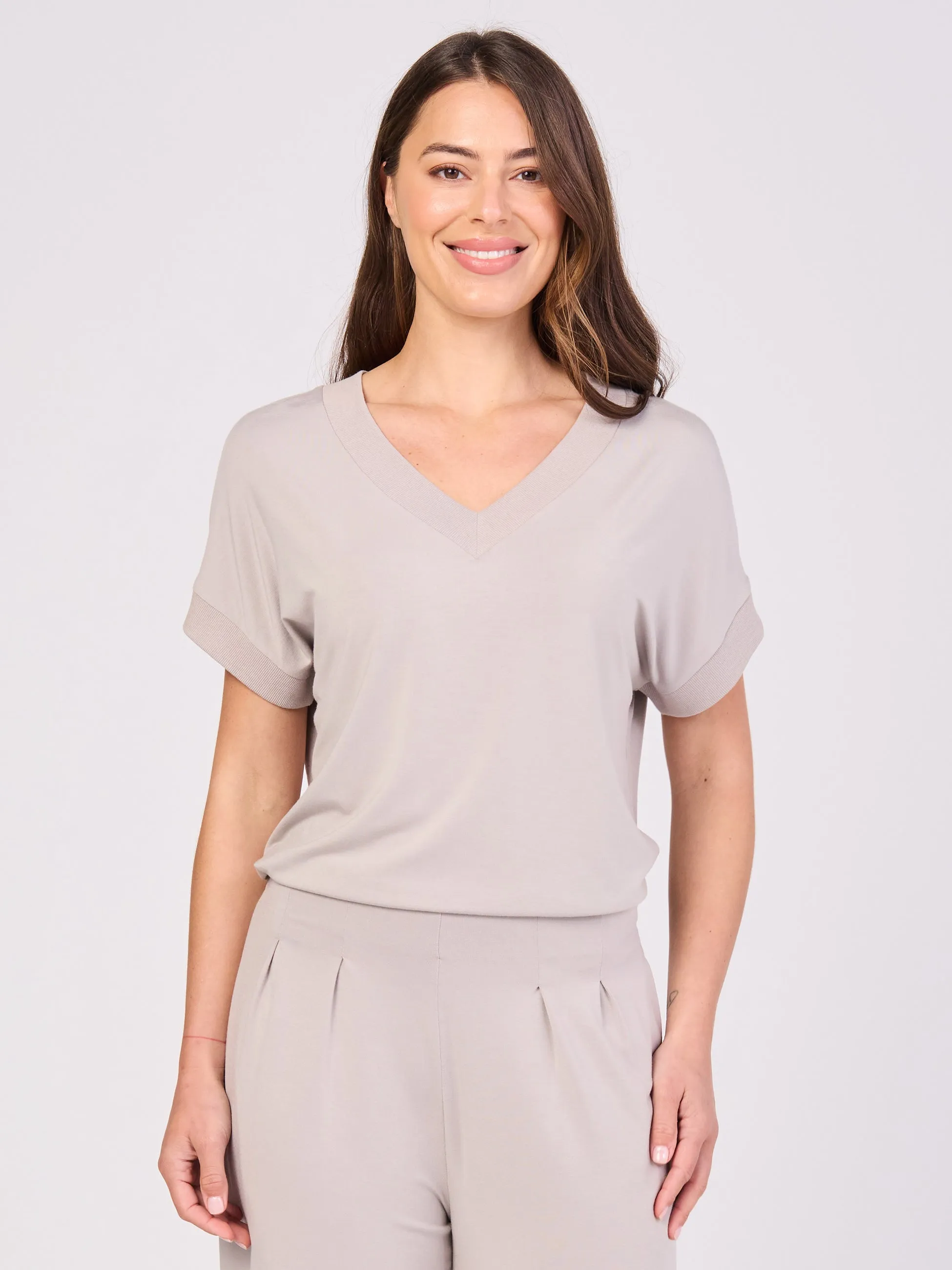 Simone V Neck Top- Paloma sold by Dharma Bums