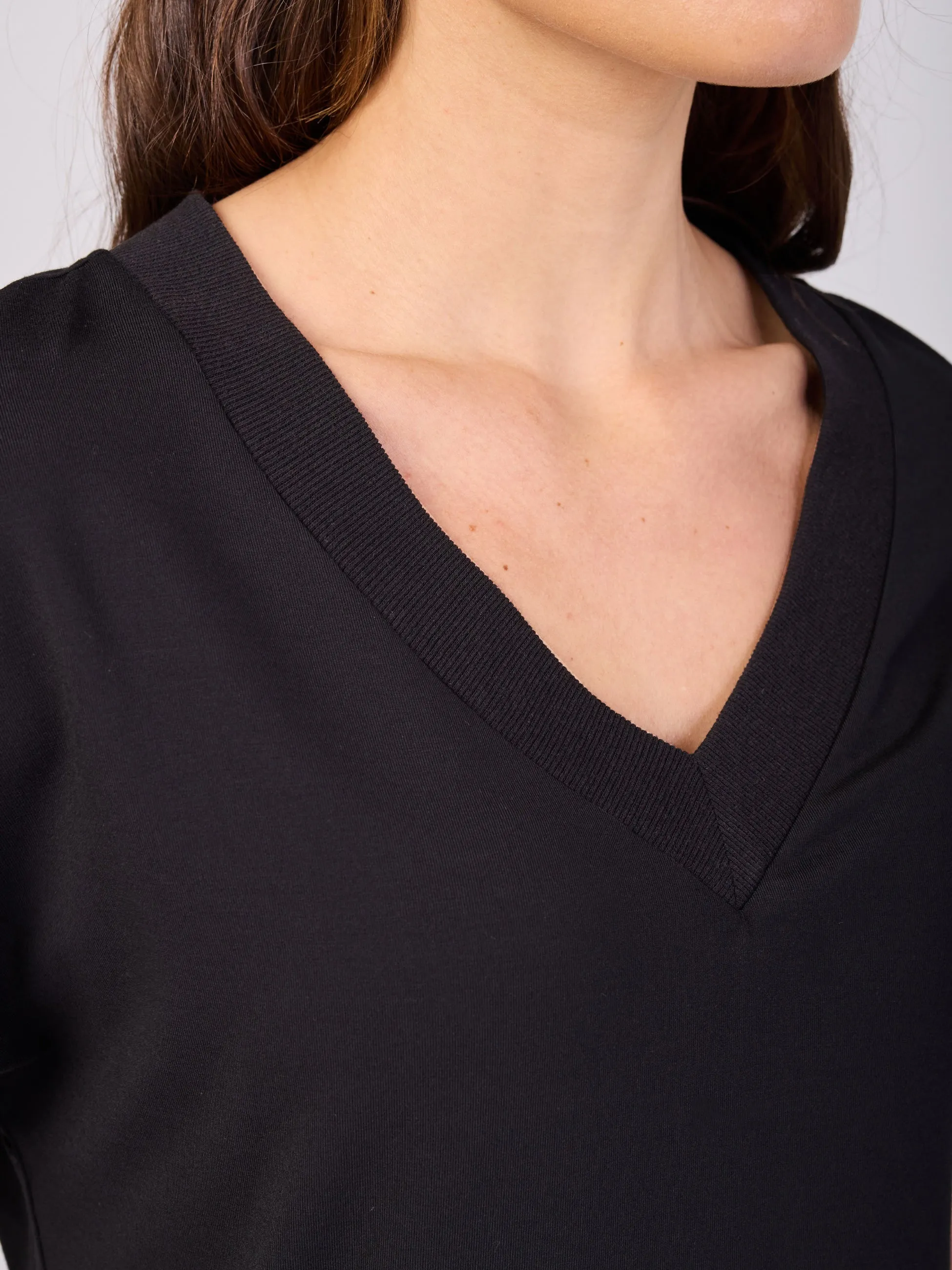 Simone V Neck Top- Black sold by Dharma Bums product image thumbnail 5