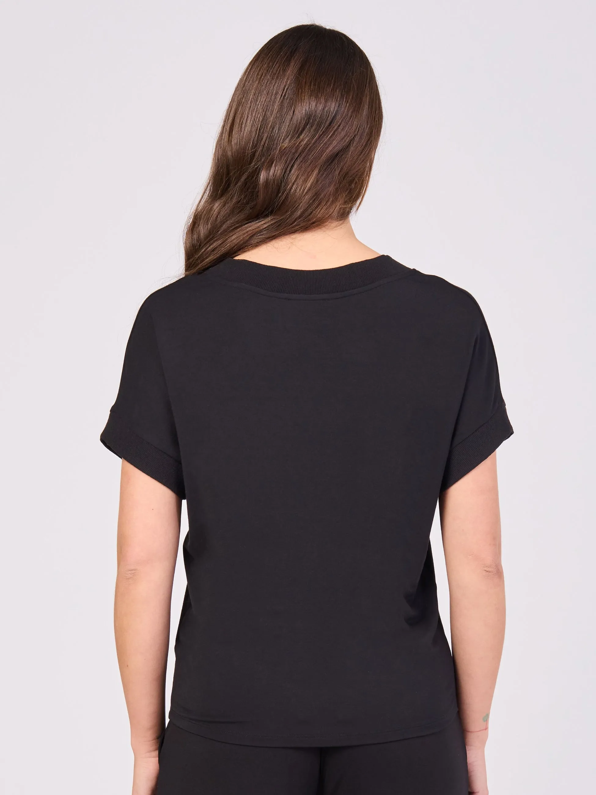 Simone V Neck Top- Black sold by Dharma Bums product image thumbnail 3