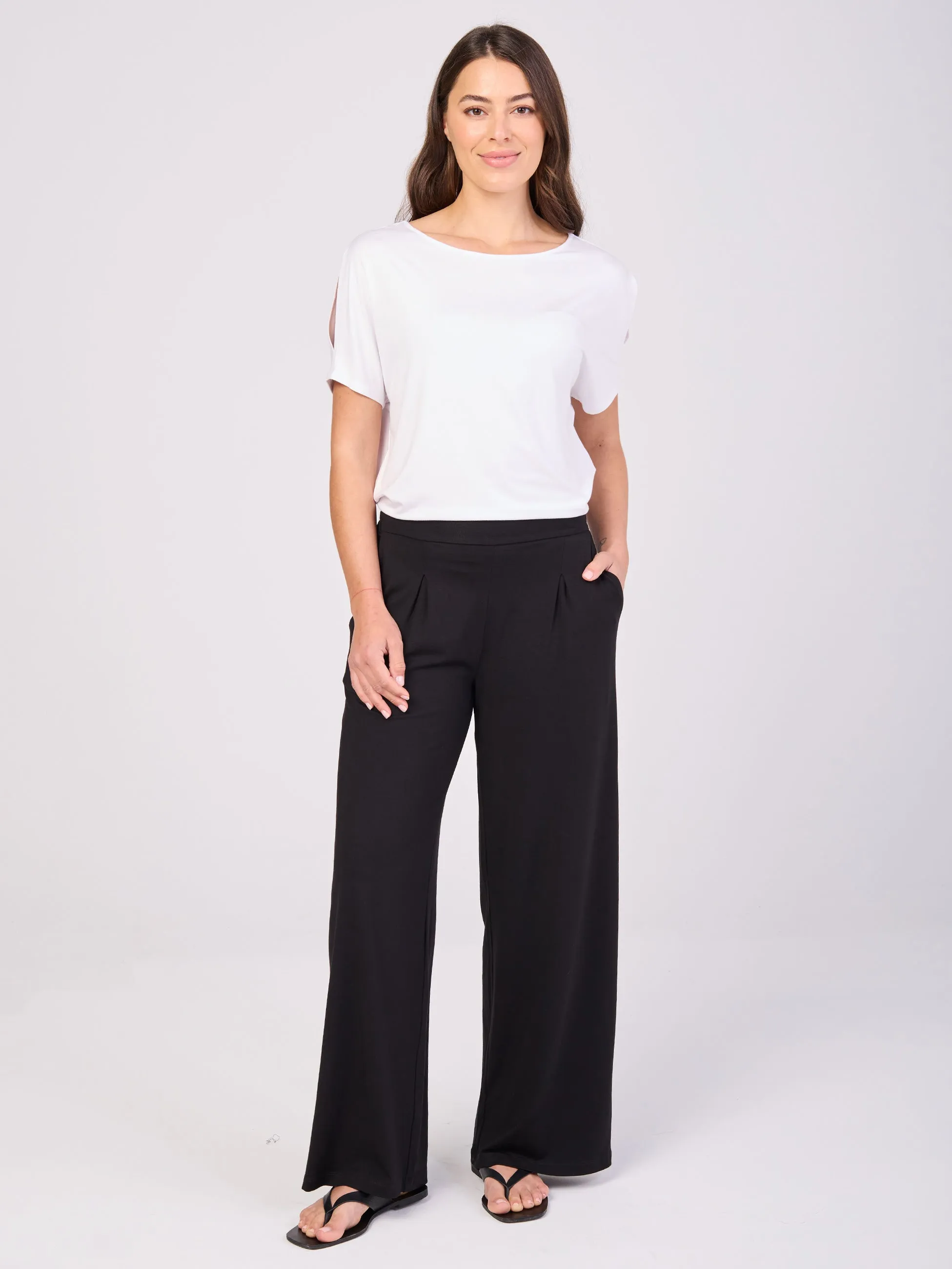 Keyhole Sleeve Luxe Tee - White sold by Dharma Bums product image thumbnail 4
