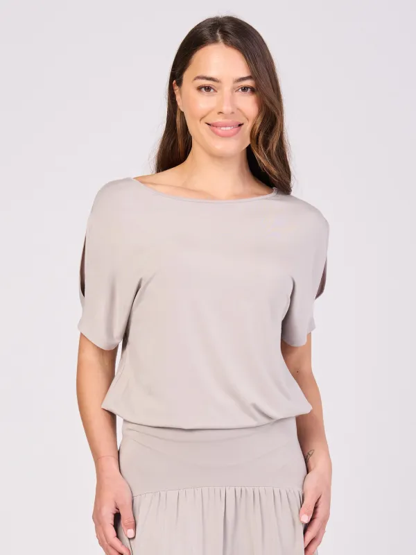 Keyhole Sleeve Luxe Tee - Paloma sold by Dharma Bums