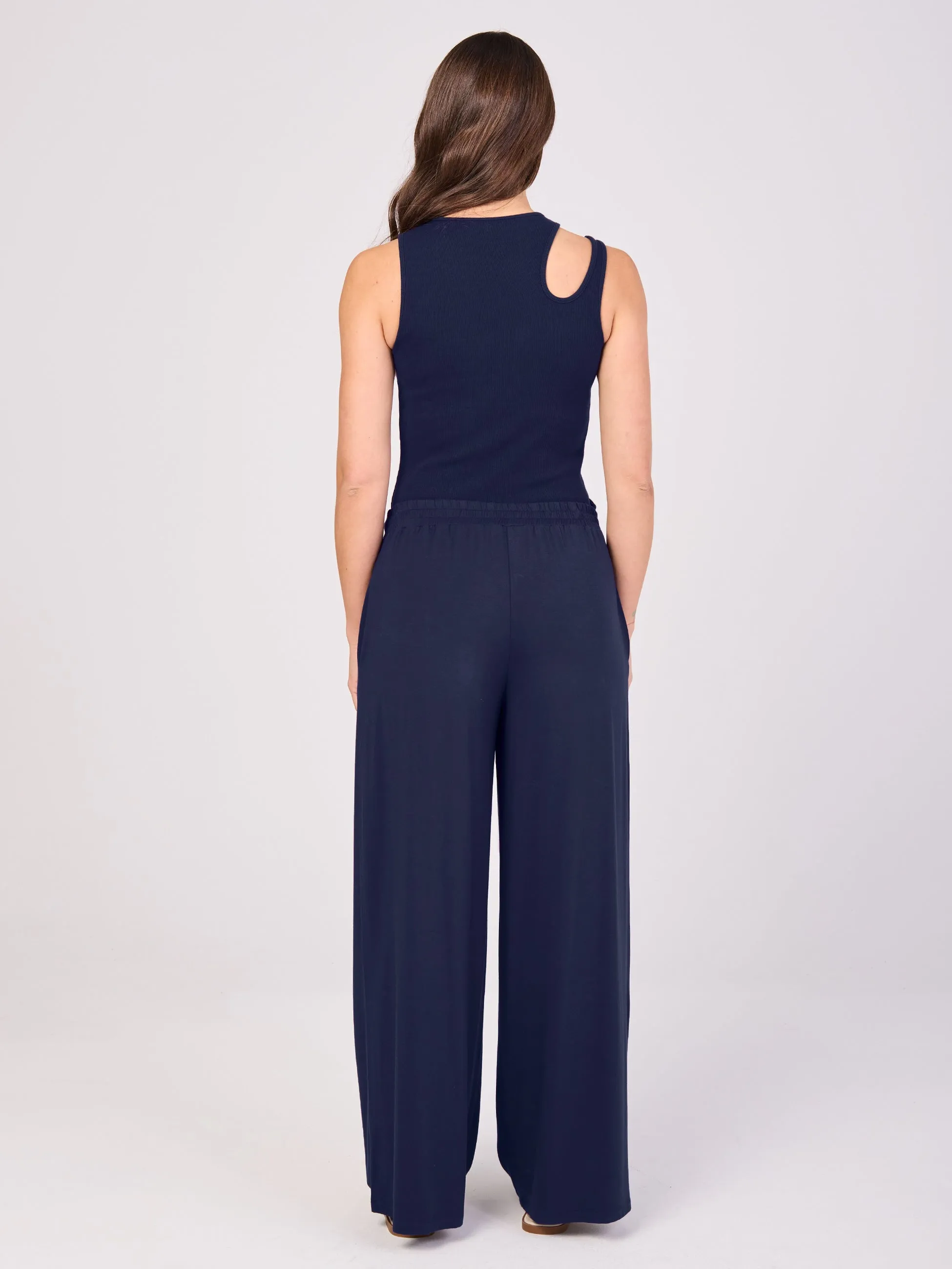 Emery Wide Leg Pants - Navy sold by Dharma Bums product image thumbnail 3