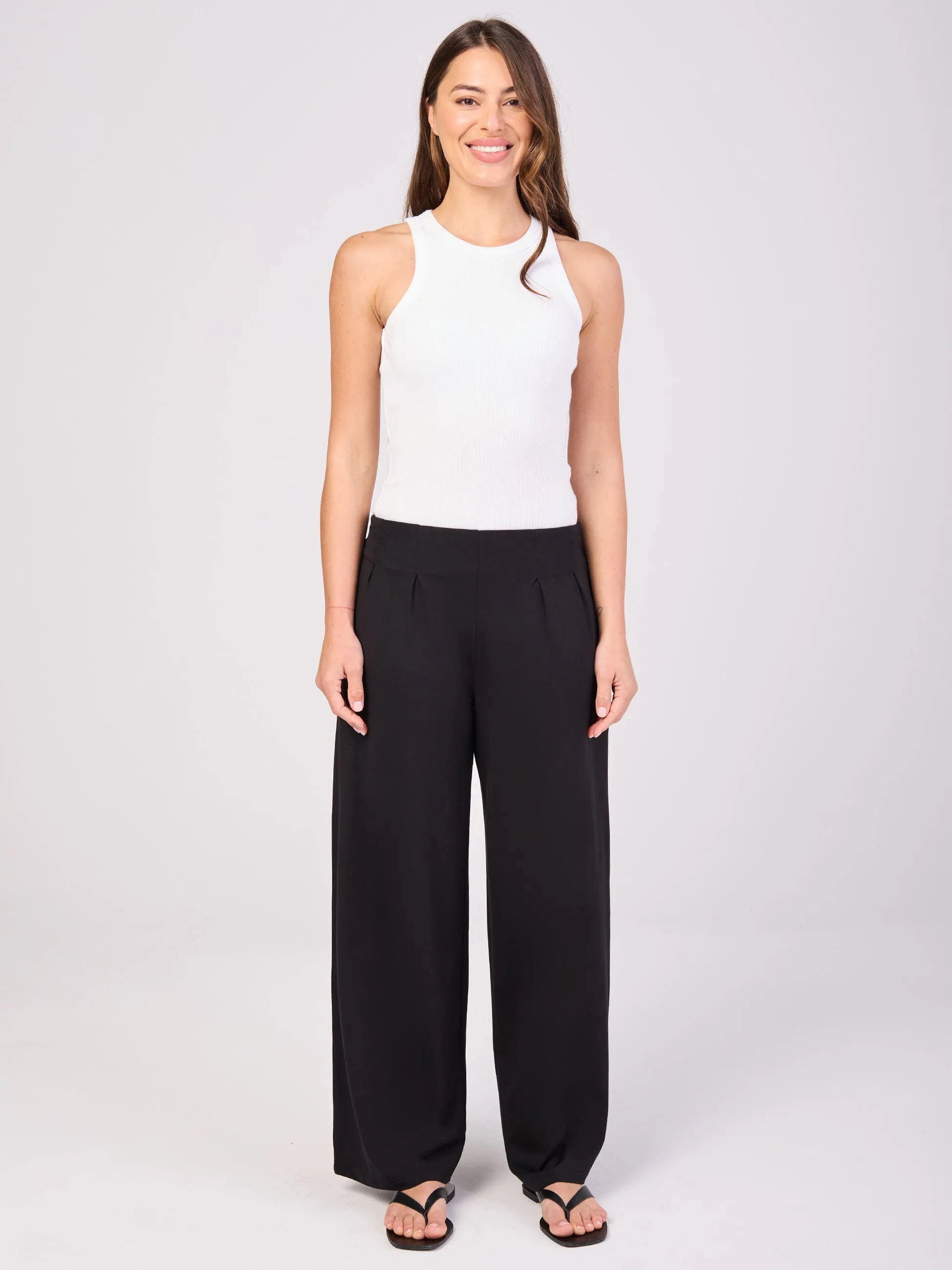 Emery Wide Leg Pants - Black sold by Dharma Bums
