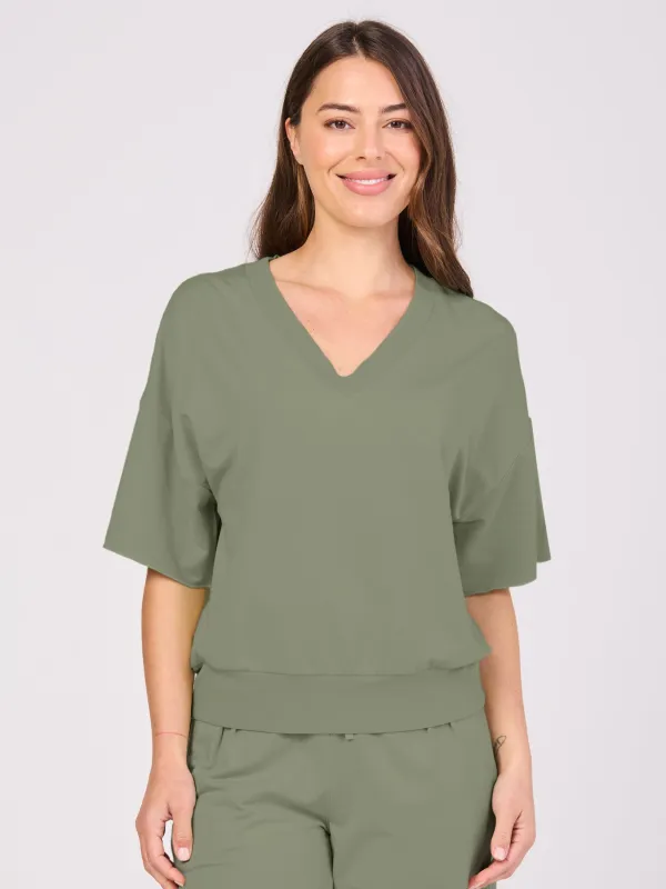 V Neck Sweat  - willow sold by Dharma Bums