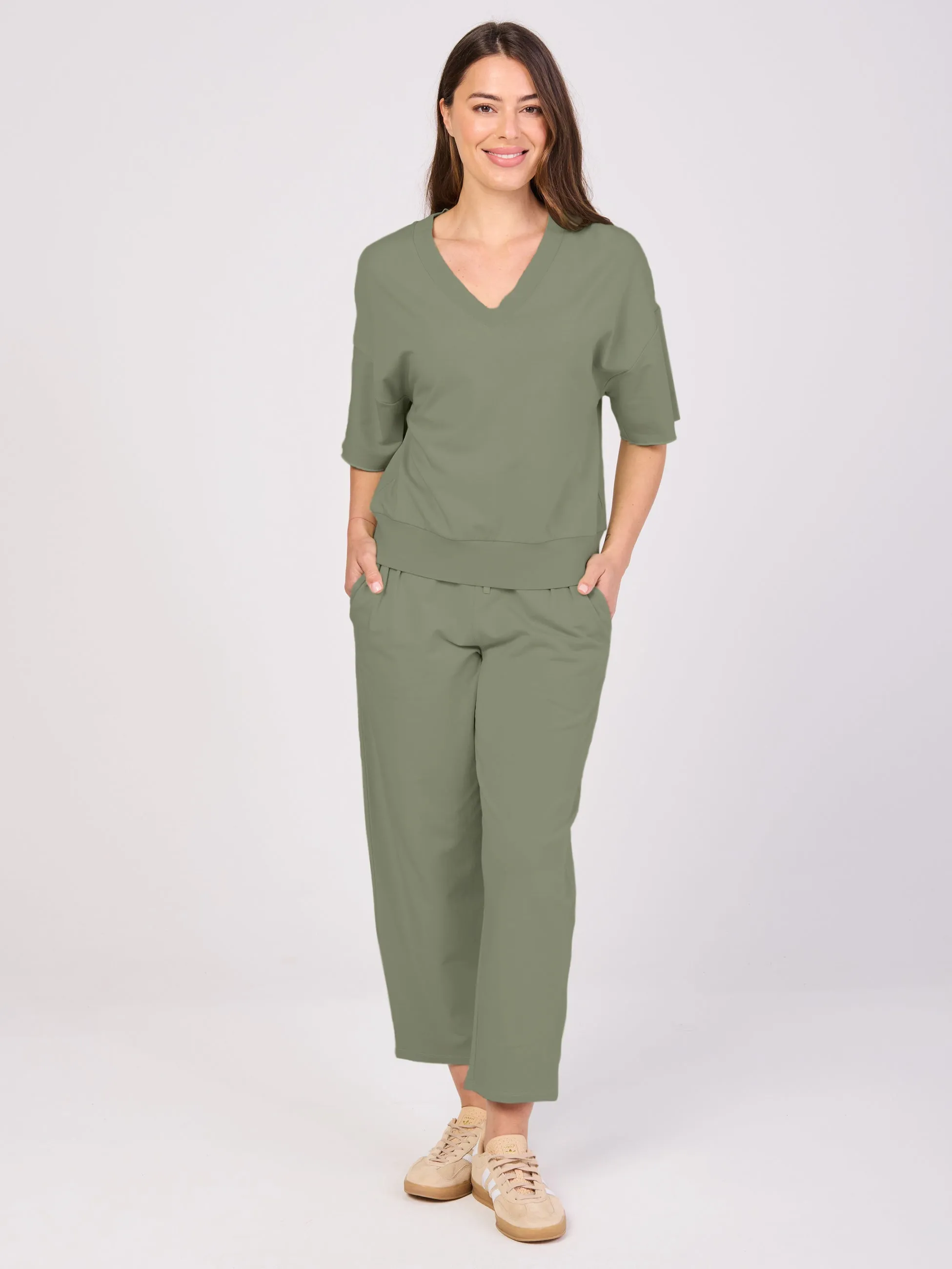 V Neck Sweat - willow sold by Dharma Bums product image thumbnail 4