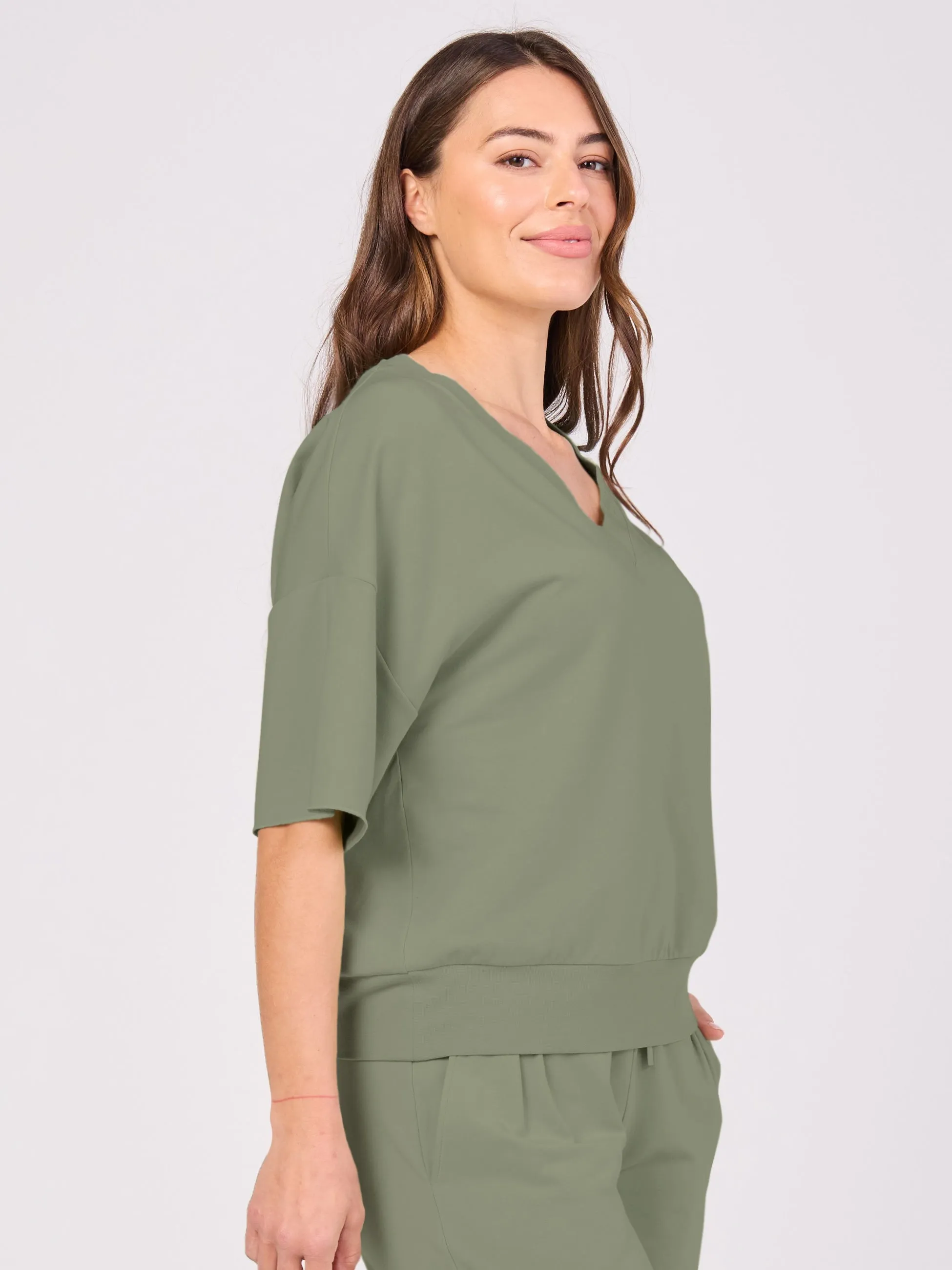 V Neck Sweat - willow sold by Dharma Bums product image thumbnail 2