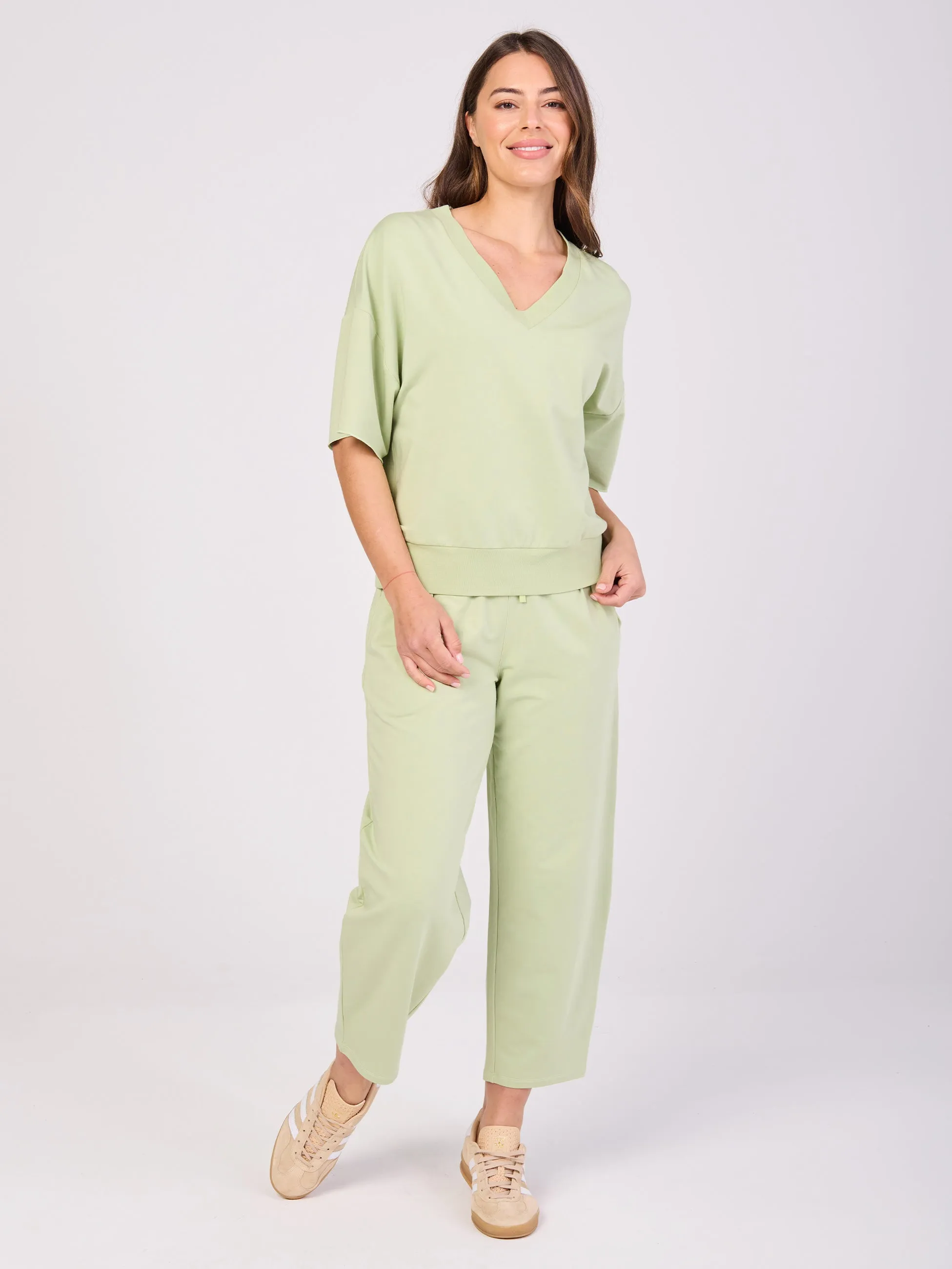 V Neck Sweat - Matcha Green sold by Dharma Bums product image thumbnail 4