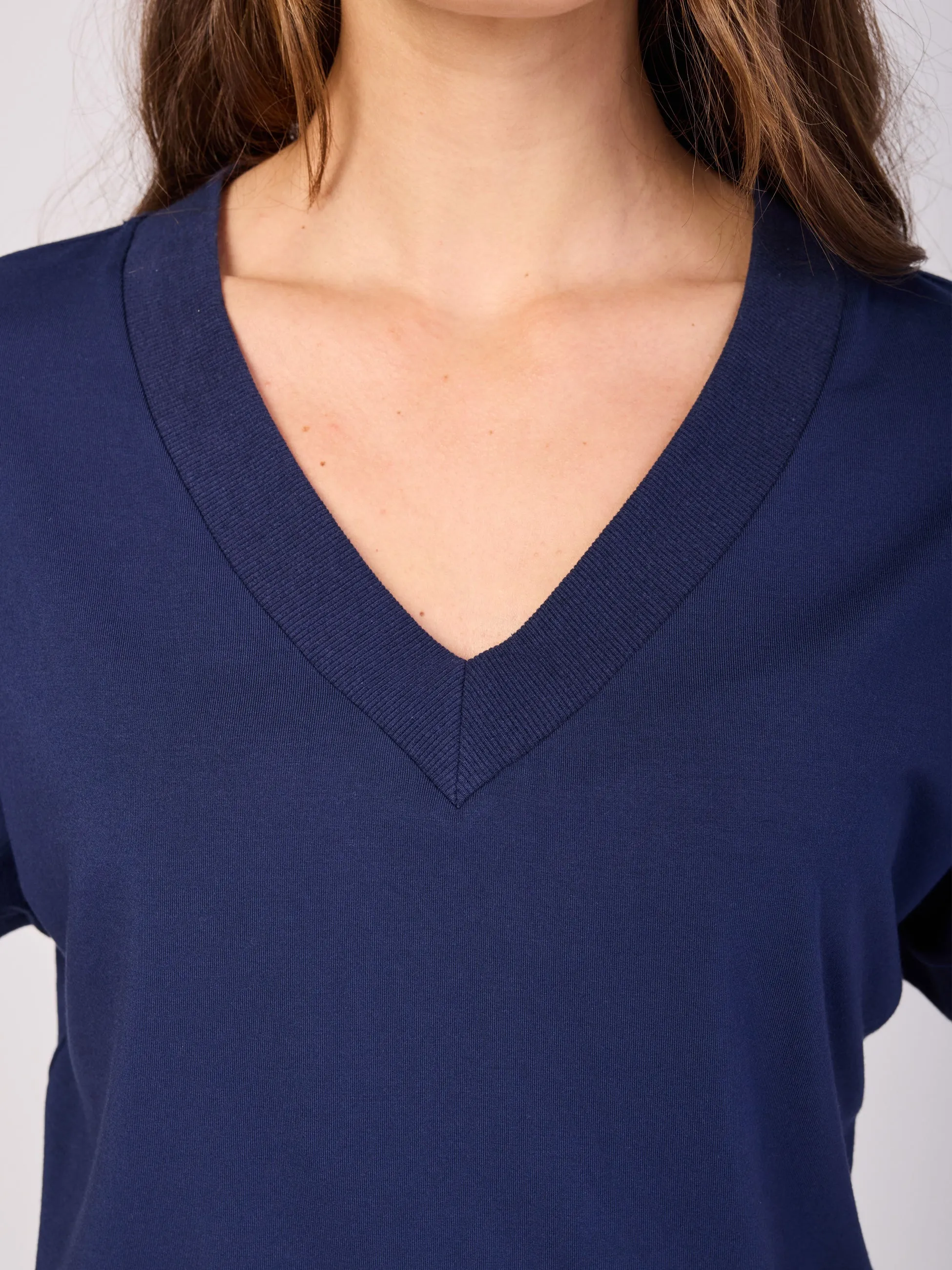 Simone V Neck Top- Navy sold by Dharma Bums product image thumbnail 5