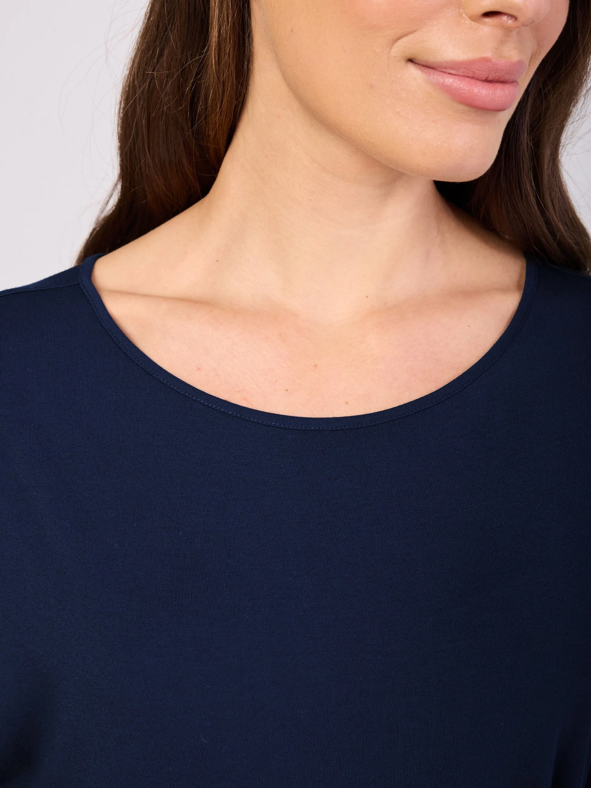 Keyhole Sleeve Luxe Tee - Navy sold by Dharma Bums product image thumbnail 5