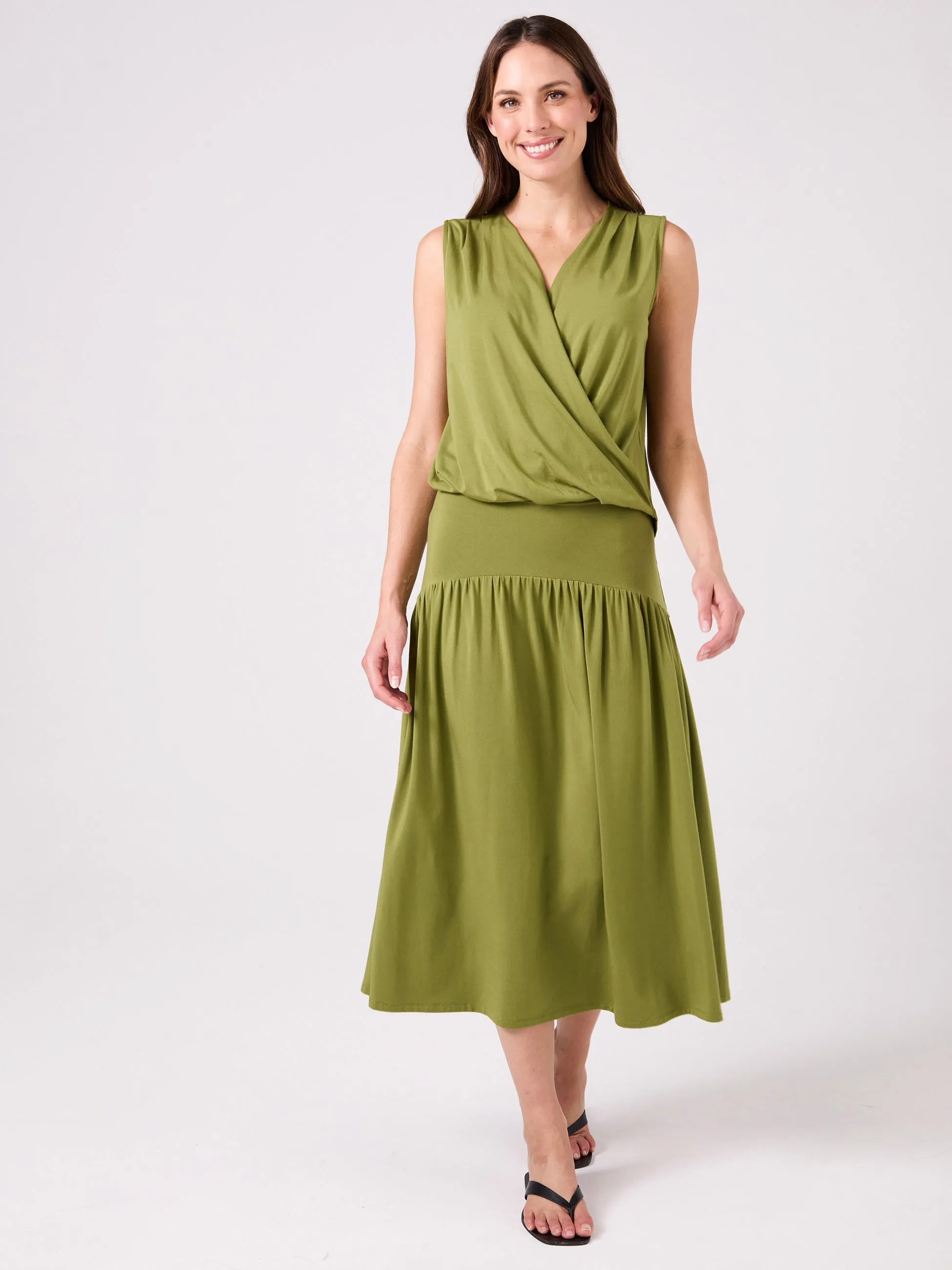 Athena Drape Top - Olive sold by Dharma Bums product image thumbnail 2