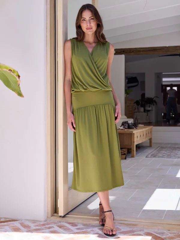 Clara Skirt  - Olive sold by Dharma Bums