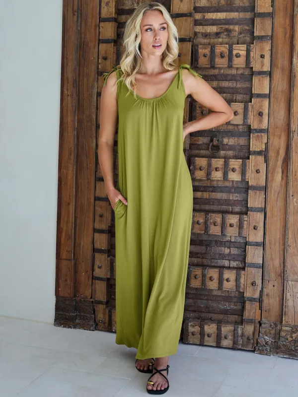 Sophia  Dress - Olive sold by Dharma Bums