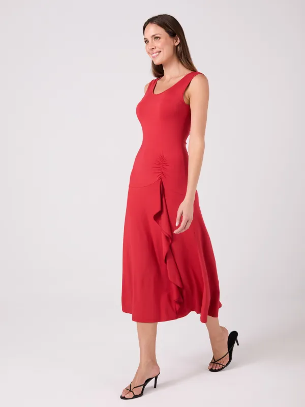 Maria Ruffle Dress - Cherry sold by Dharma Bums
