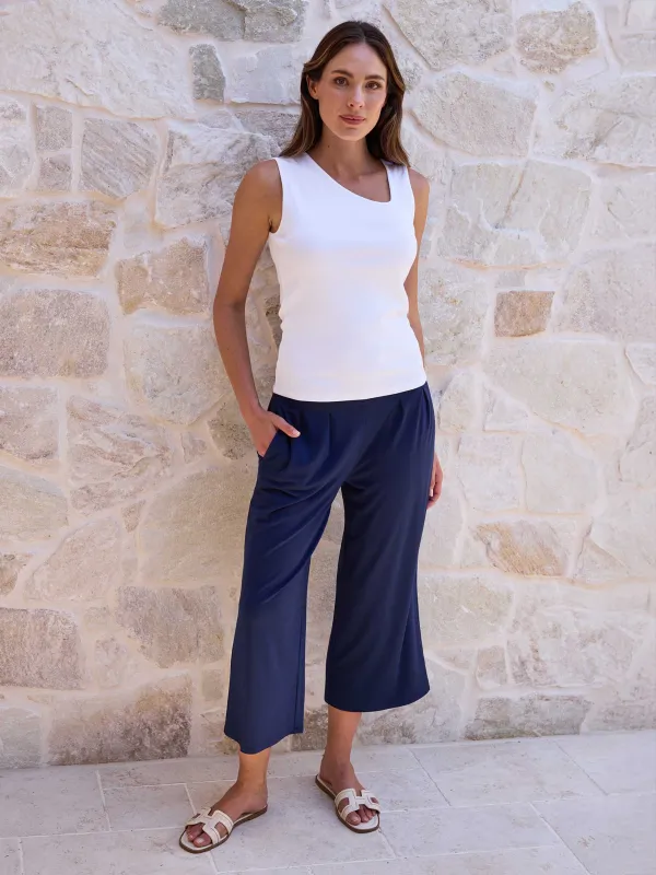 Riva Rib Tank - White sold by Dharma Bums