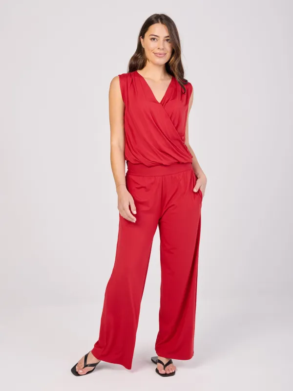 Nomad Modal Wide Leg Pant - Cherry sold by Dharma Bums