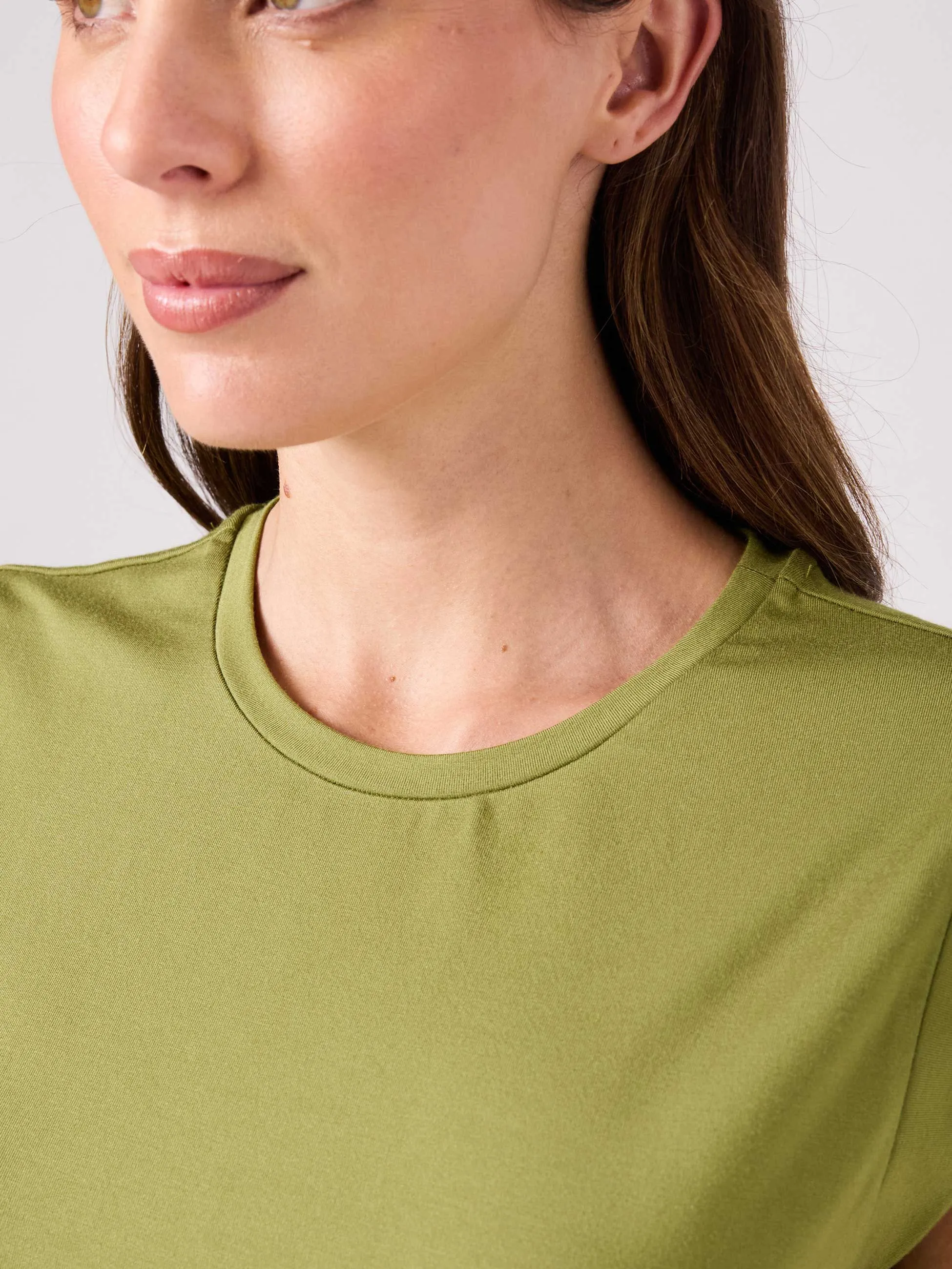 Modal Cap Sleeve Tee - Olive sold by Dharma Bums product image thumbnail 5