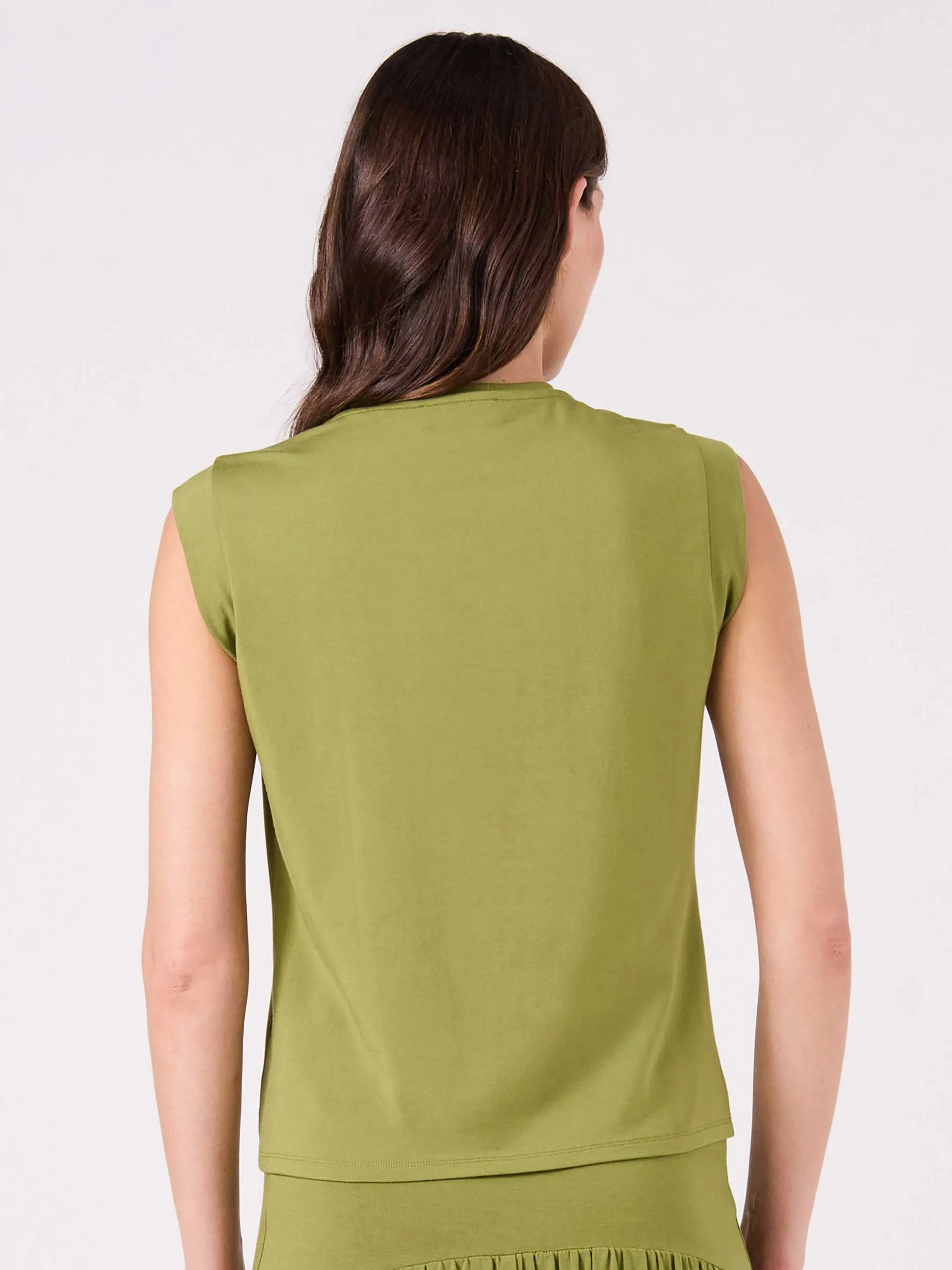 Modal Cap Sleeve Tee - Olive sold by Dharma Bums product image thumbnail 3