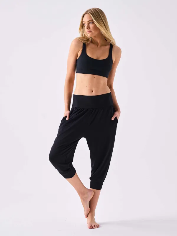 Nomad Modal 7/8 Relax Pant  - Black sold by Dharma Bums