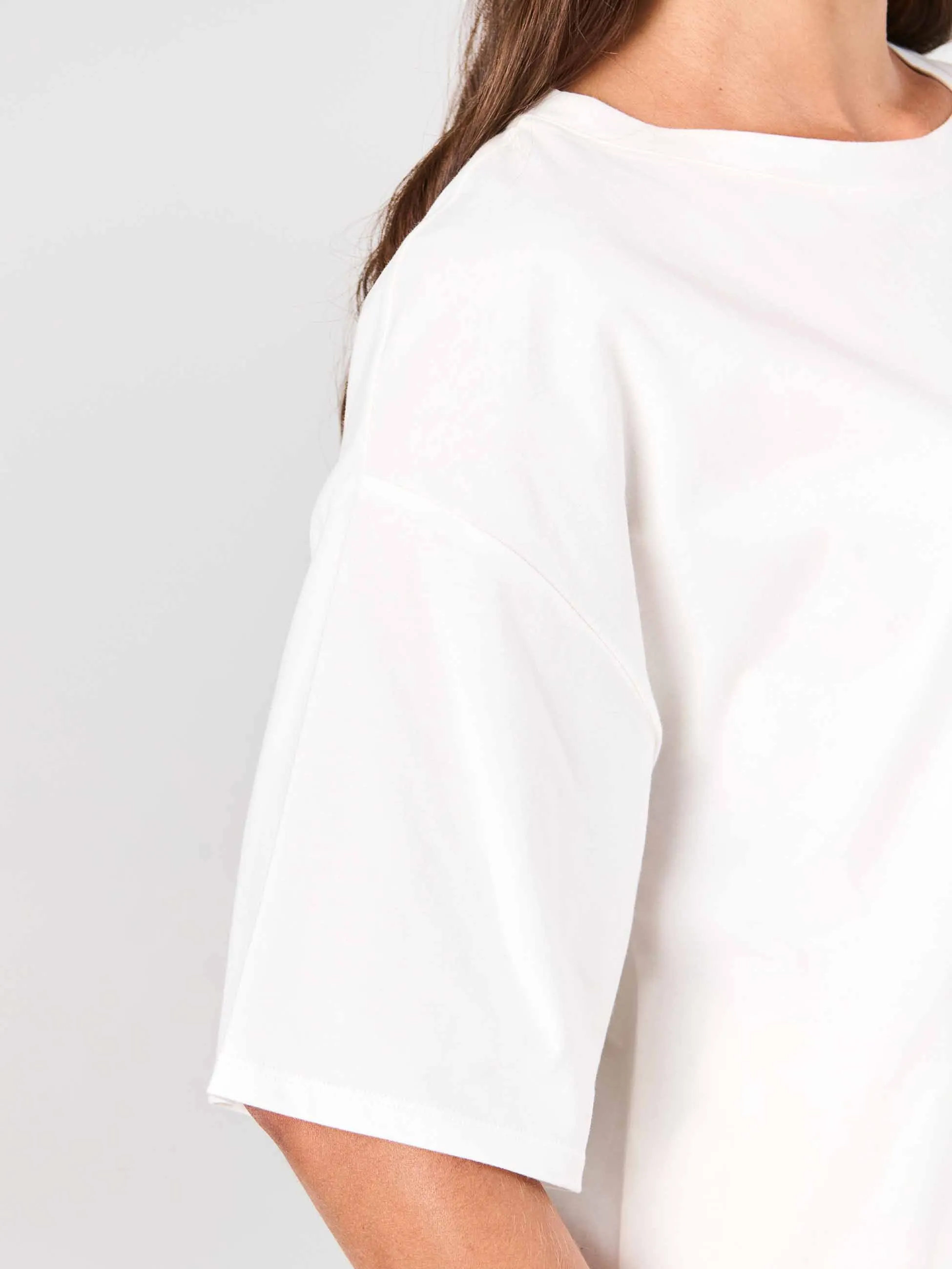 Oversized Pima Cotton Tee - Soft White sold by Dharma Bums product image thumbnail 3