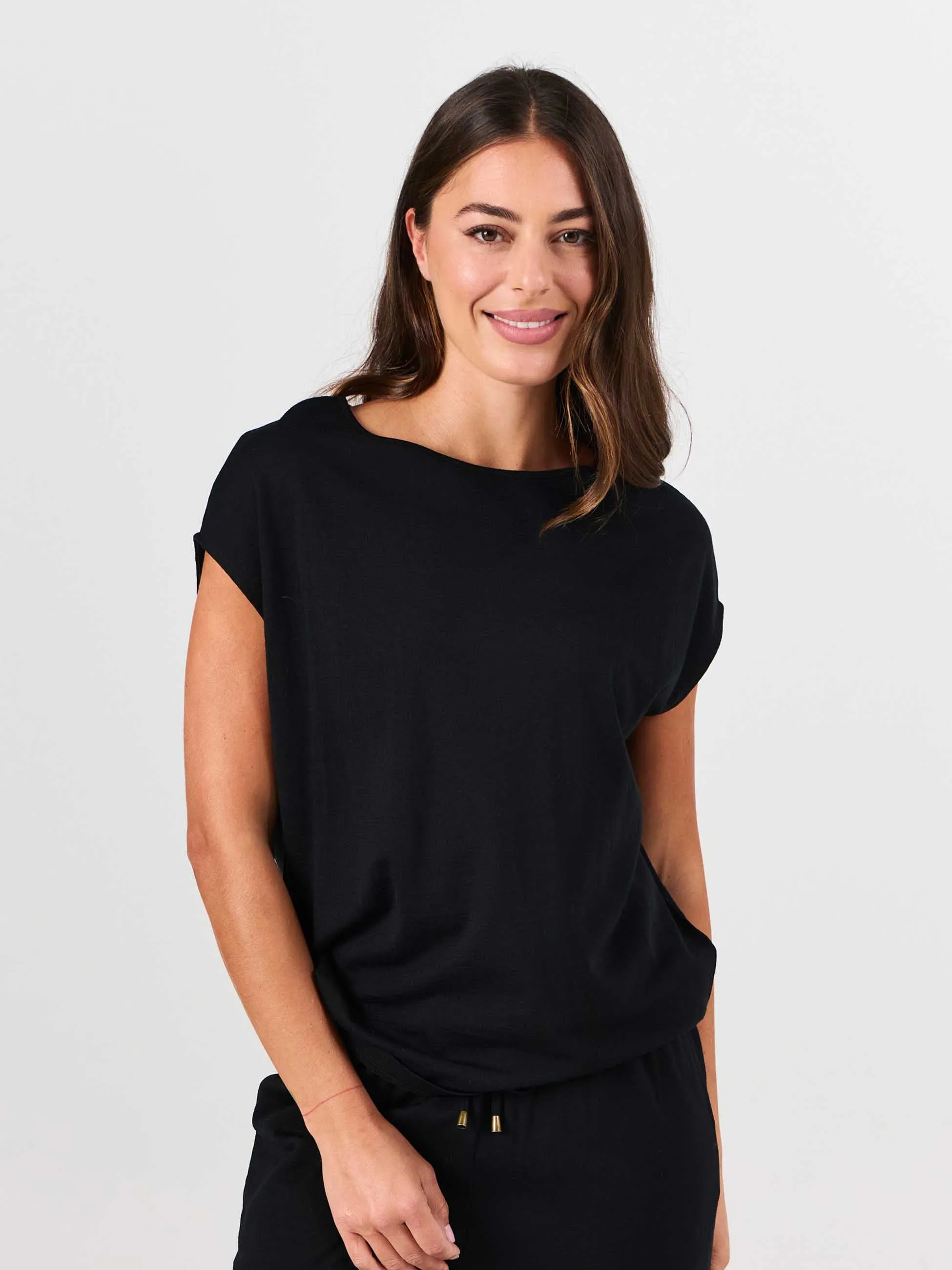 Luxe Layer Merino Wool Tee - Black sold by Dharma Bums product image thumbnail 2
