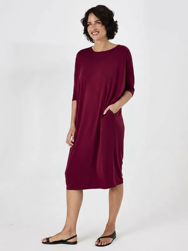 Easy Flow Dress - Sangria made by Dharma Bums