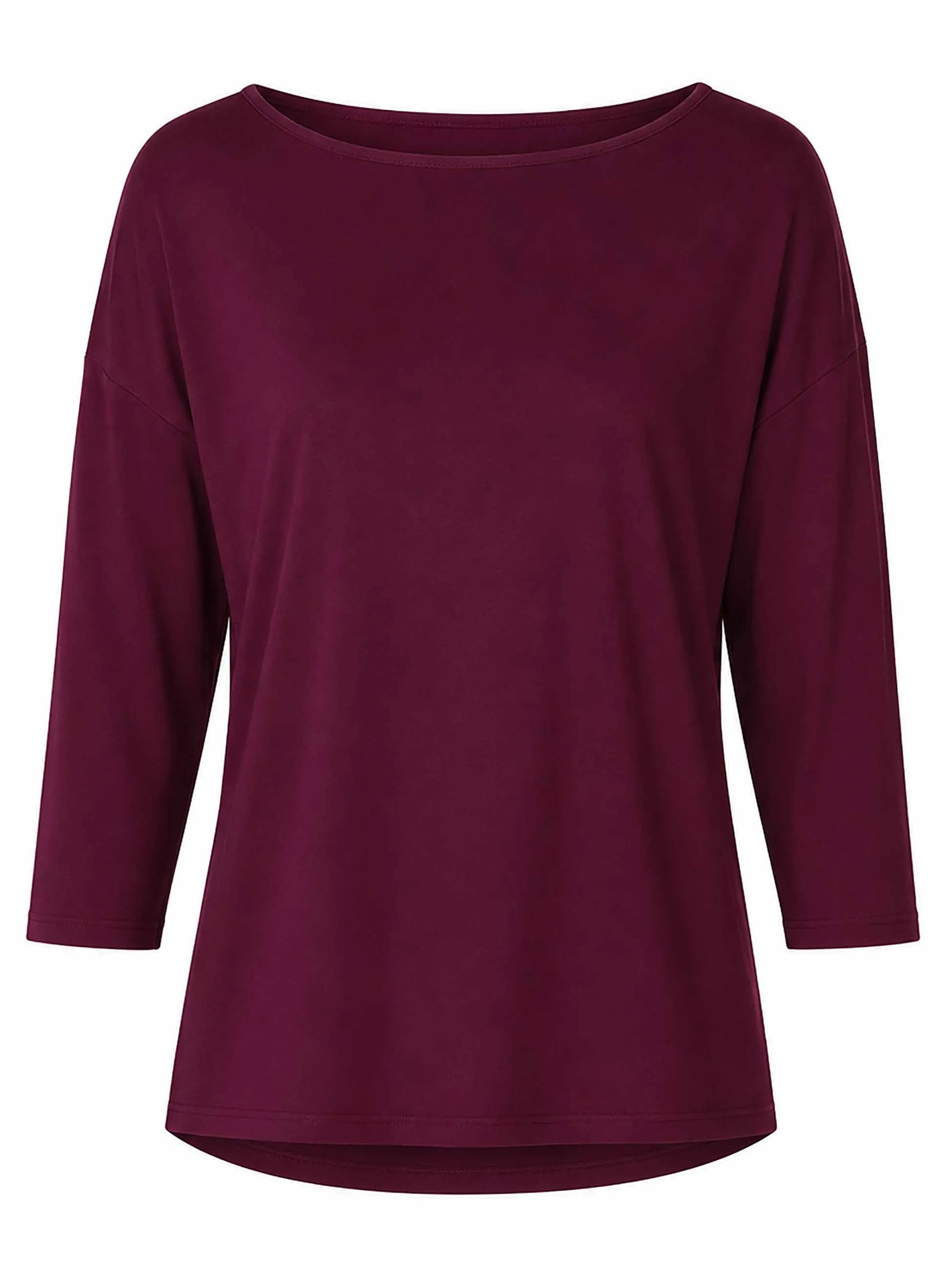 Modal Luxe Layer Tee 3/4 Sleeve - Sangria sold by Dharma Bums product image thumbnail 5