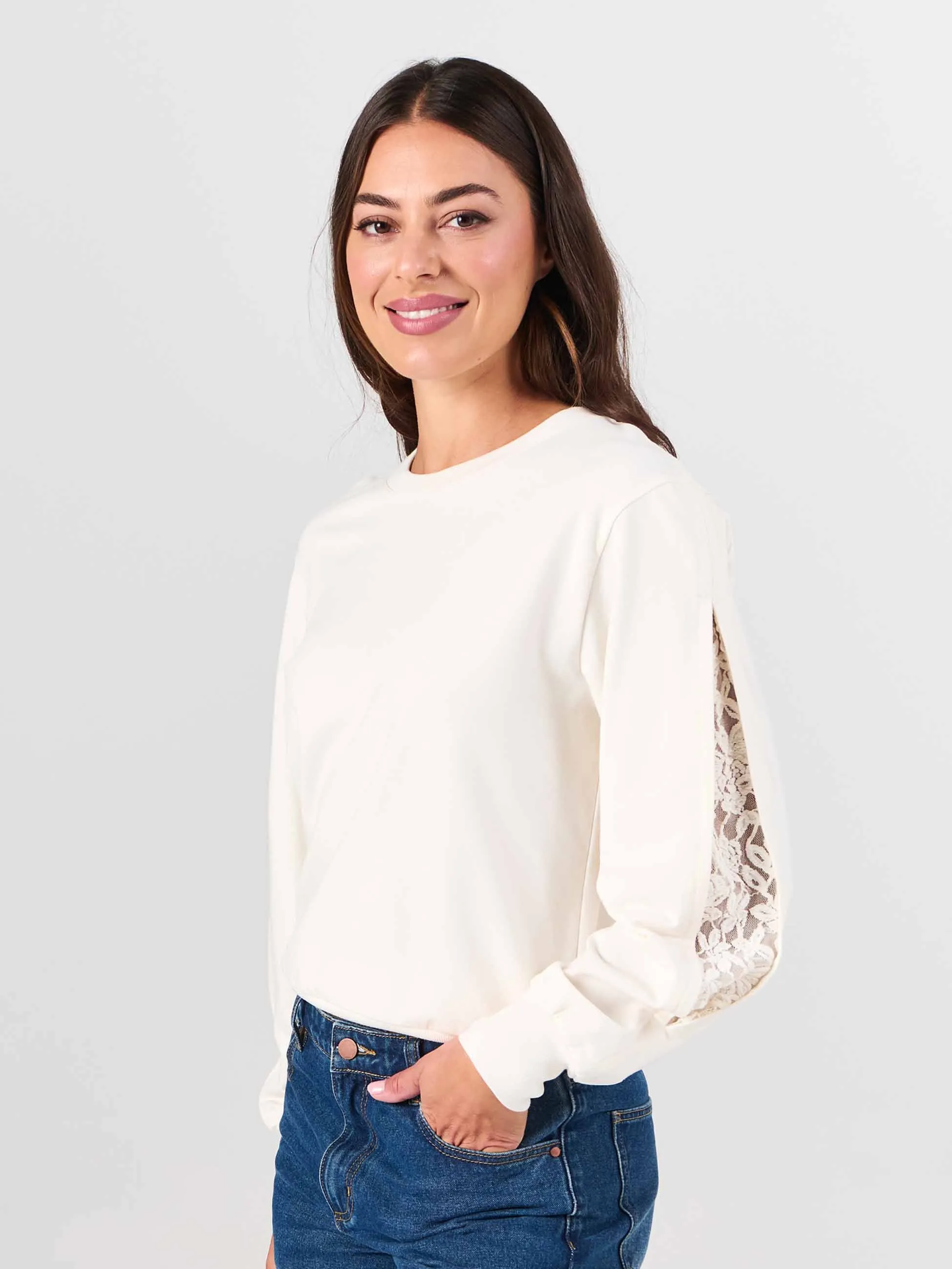 Lucy Sweatshirt - Soft White sold by Dharma Bums product image thumbnail 3