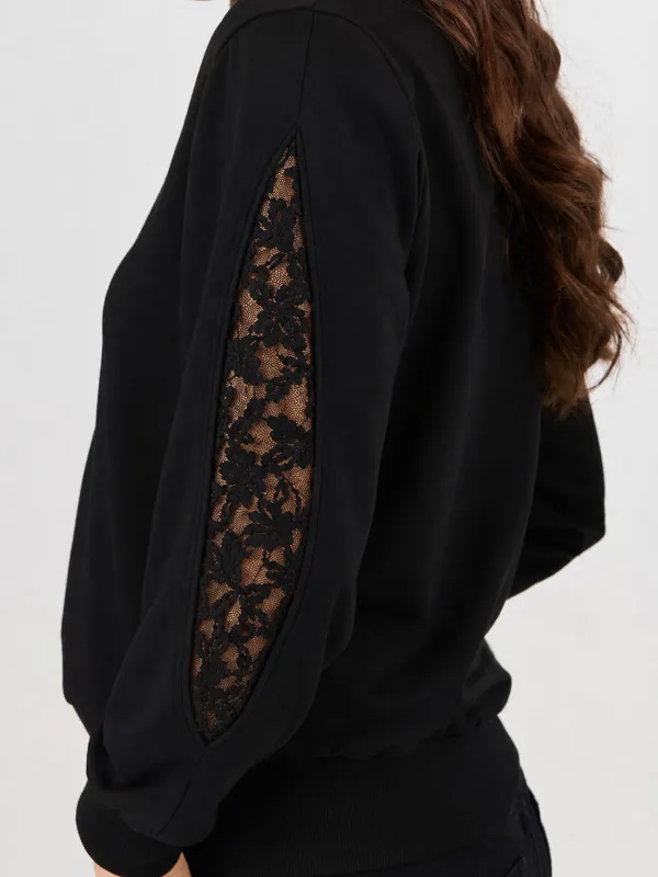 Lucy Sweatshirt - Black made by Dharma Bums