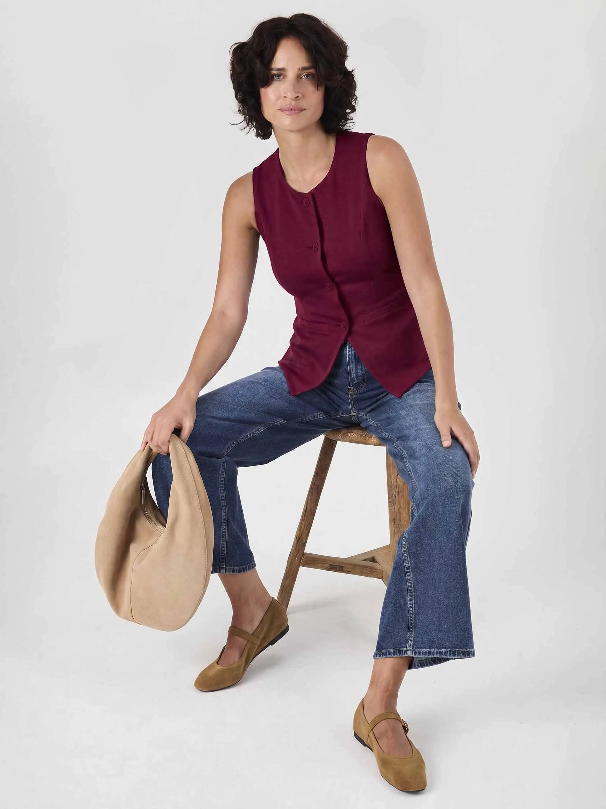 Fitted Waistcoat - Sangria sold by Dharma Bums product image thumbnail 5