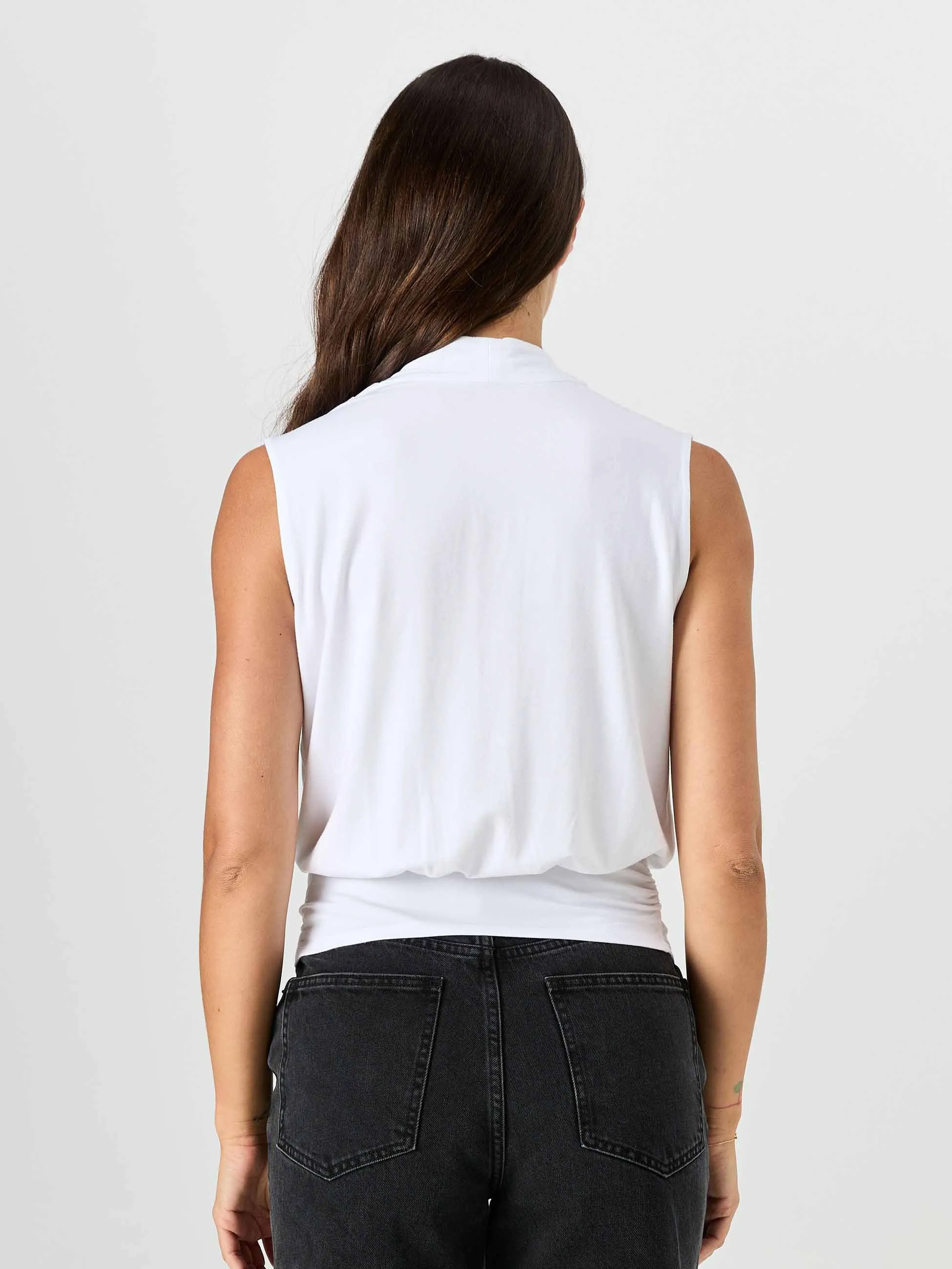Shawl Collar Top - White sold by Dharma Bums product image thumbnail 3