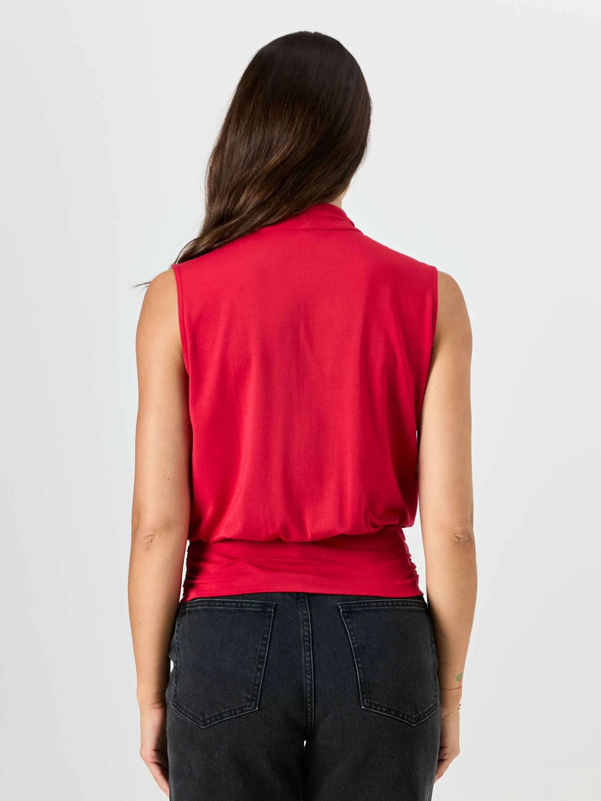 Shawl Collar Top - Cherry sold by Dharma Bums product image thumbnail 3