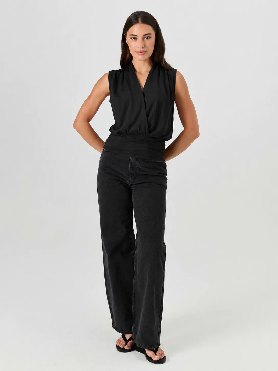 Shawl Collar Top Black sold by Dharma Bums product image thumbnail 5